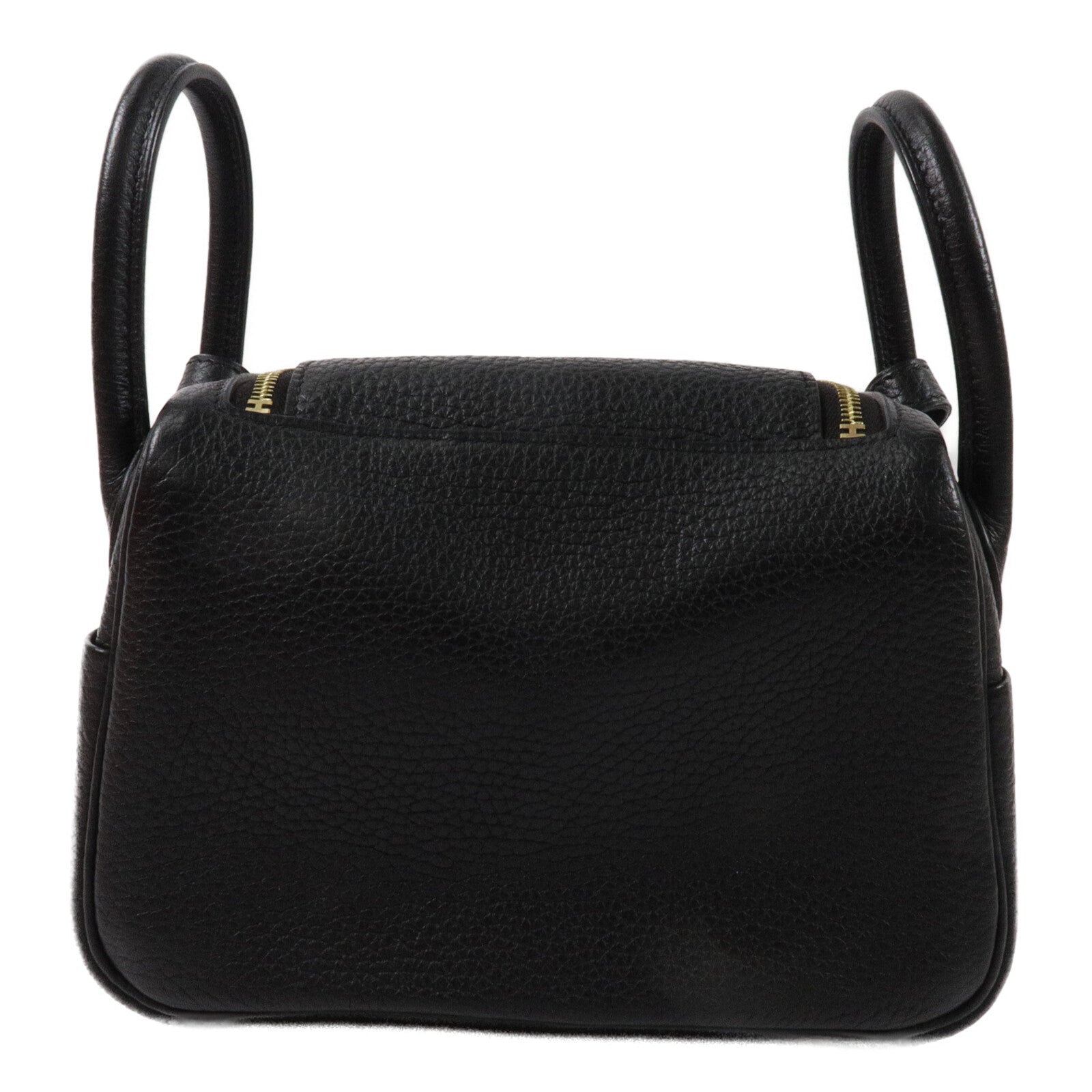 HERMES Clemence皮革Mini Lindy手挽肩背兩用袋Noir