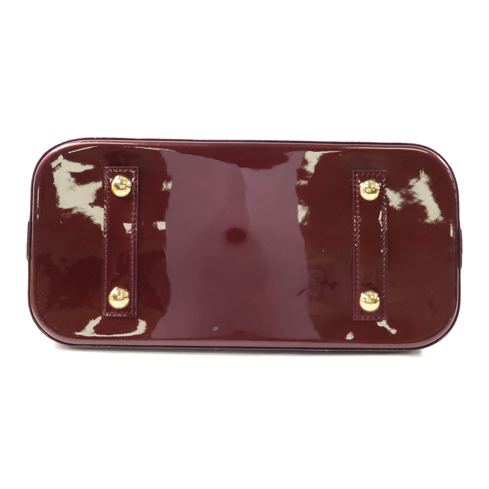 LOUIS VUITTON Vernis Alma金扣手挽袋紅色