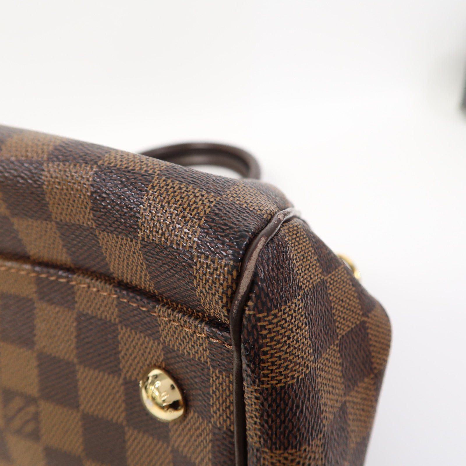 LOUIS VUITTON 【激減優惠】Damier Trevi PM金扣手挽肩背兩用袋啡色