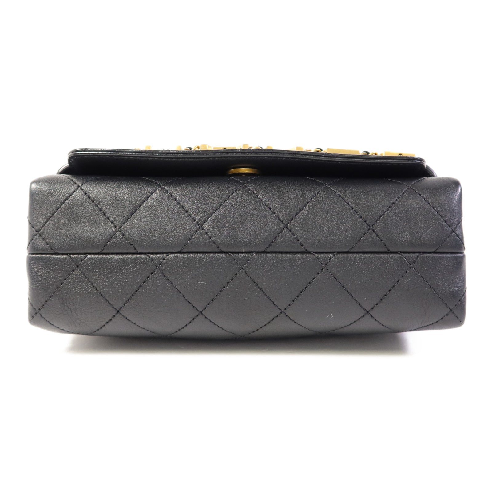 CHANEL 牛皮皮革Enchained Flap Bag金扣鏈帶肩背袋