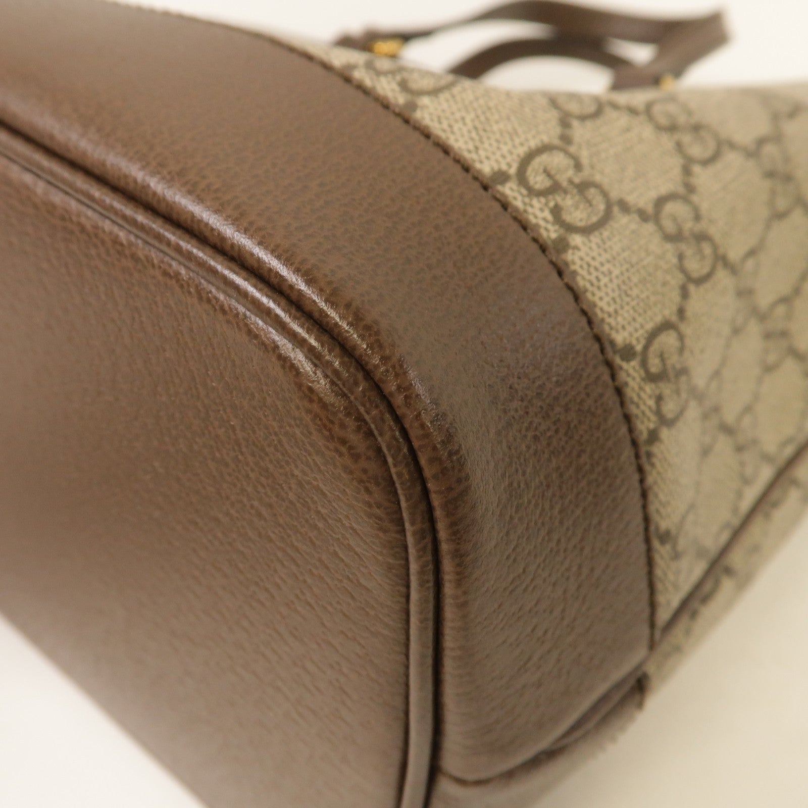 GUCCI 【激減優惠】塗層帆布Ophidia GG金扣手挽肩背兩用袋啡色