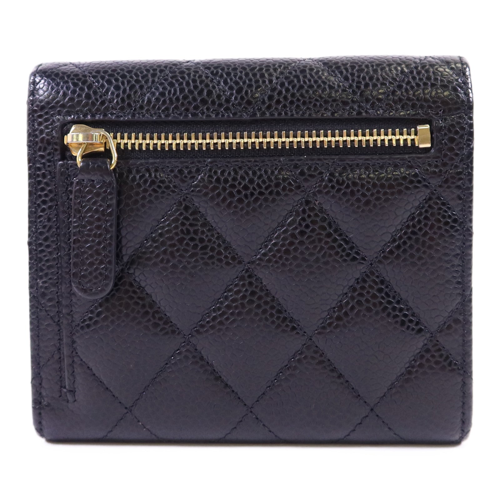 CHANEL 牛皮皮革Wallet金扣錢包