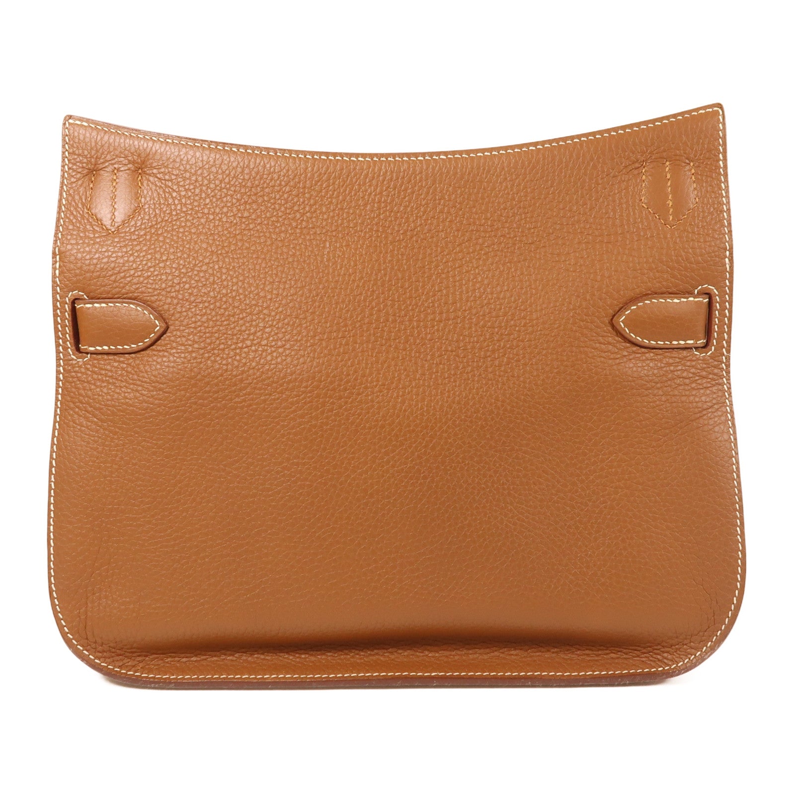 HERMES Clemence皮革Jypsiere 31銀扣肩背袋37 Gold
