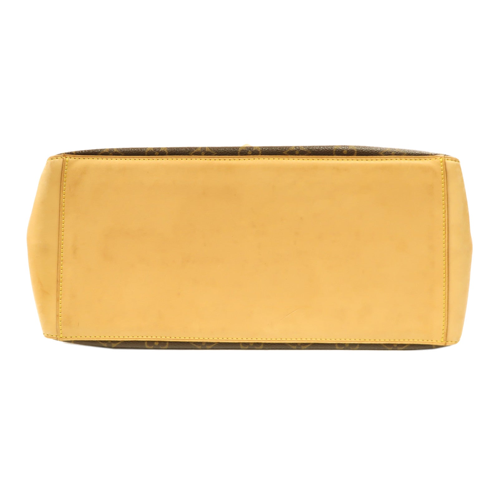 LOUIS VUITTON Monogram Cabas Mezzo金扣肩背袋棕色