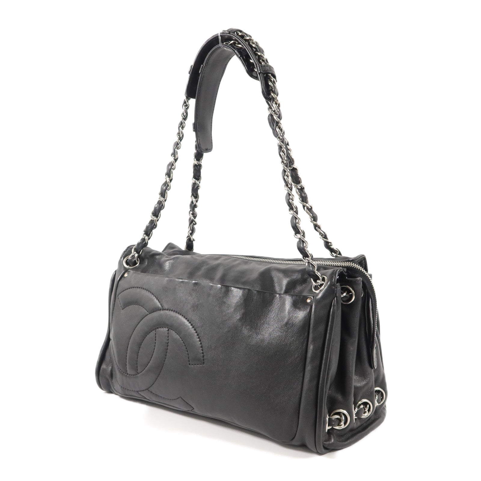 CHANEL 羊皮皮革Chain Shoulder Bag鏈帶肩背袋