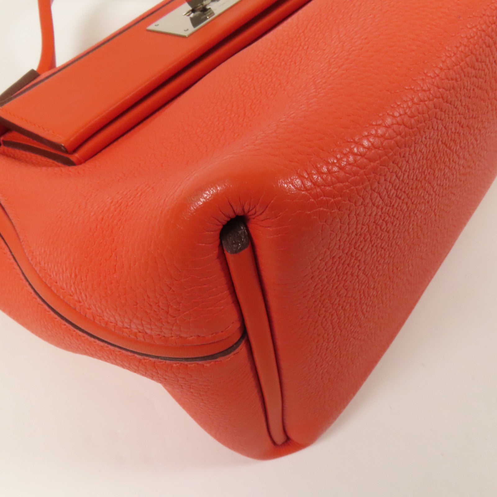 HERMES Clemence皮革24/24 29cm銀扣手挽肩背兩用袋Capucine