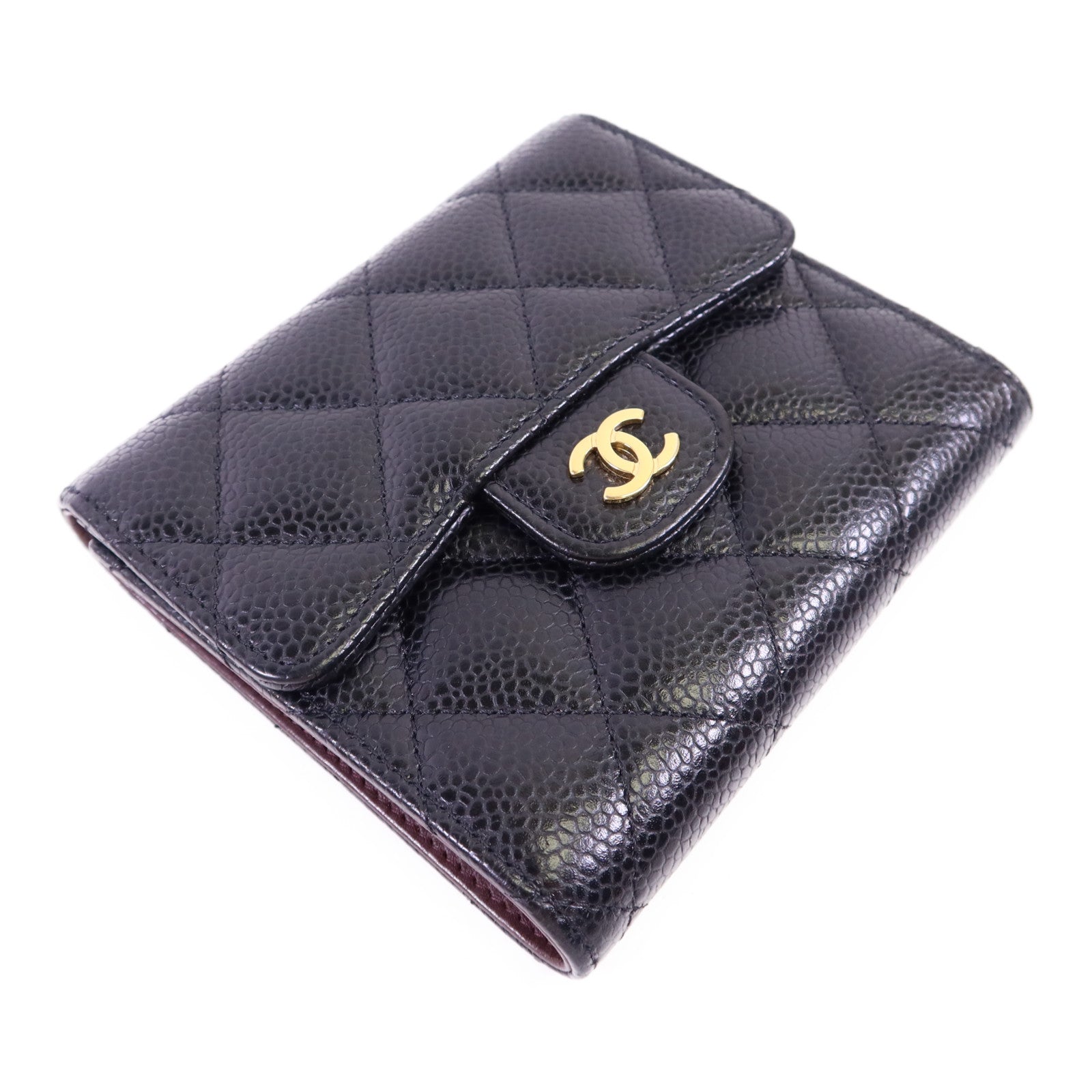 CHANEL 牛皮皮革Wallet金扣錢包
