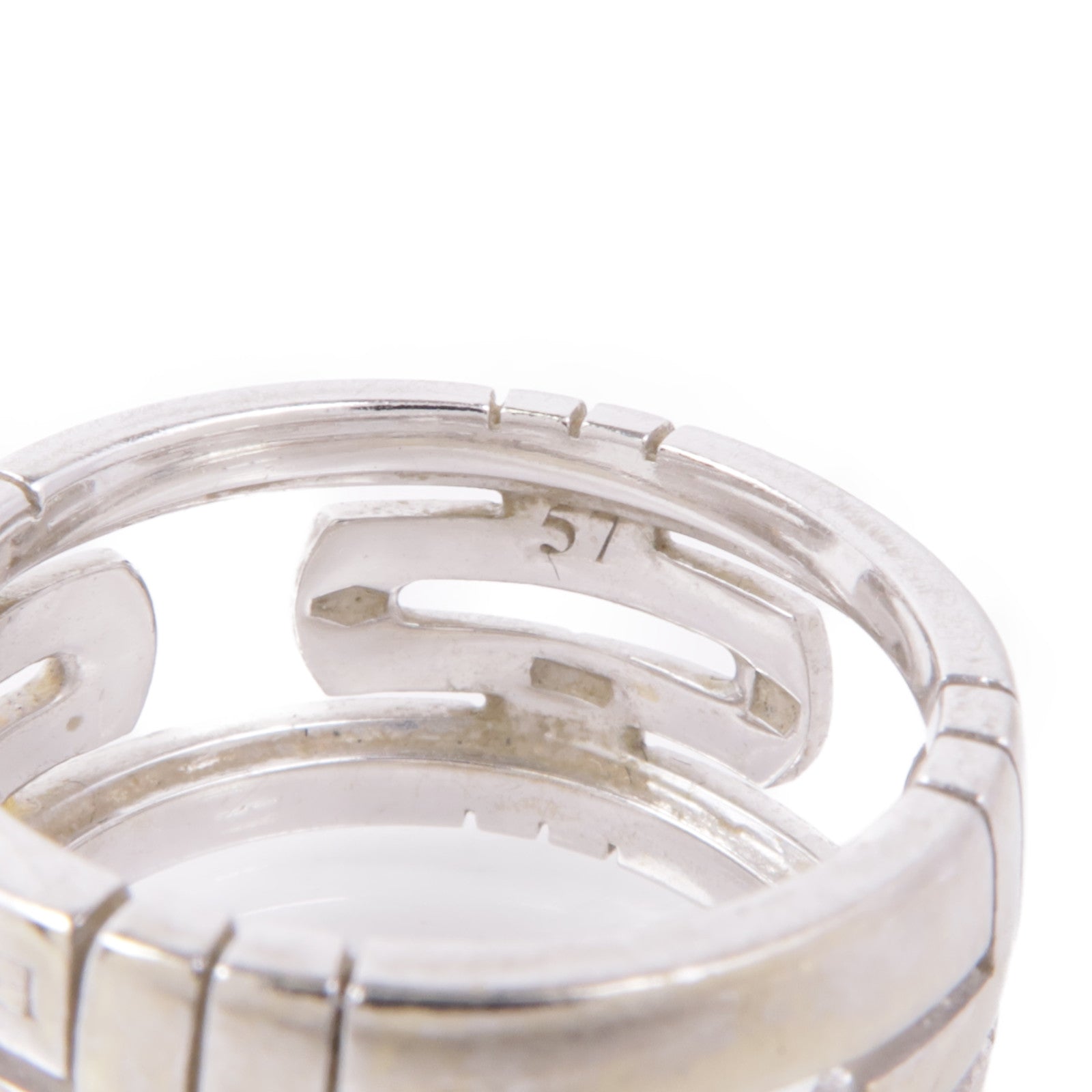 BVLGARI 18K白金Parentesi Ring戒指Bvlgari#57/US#7.5