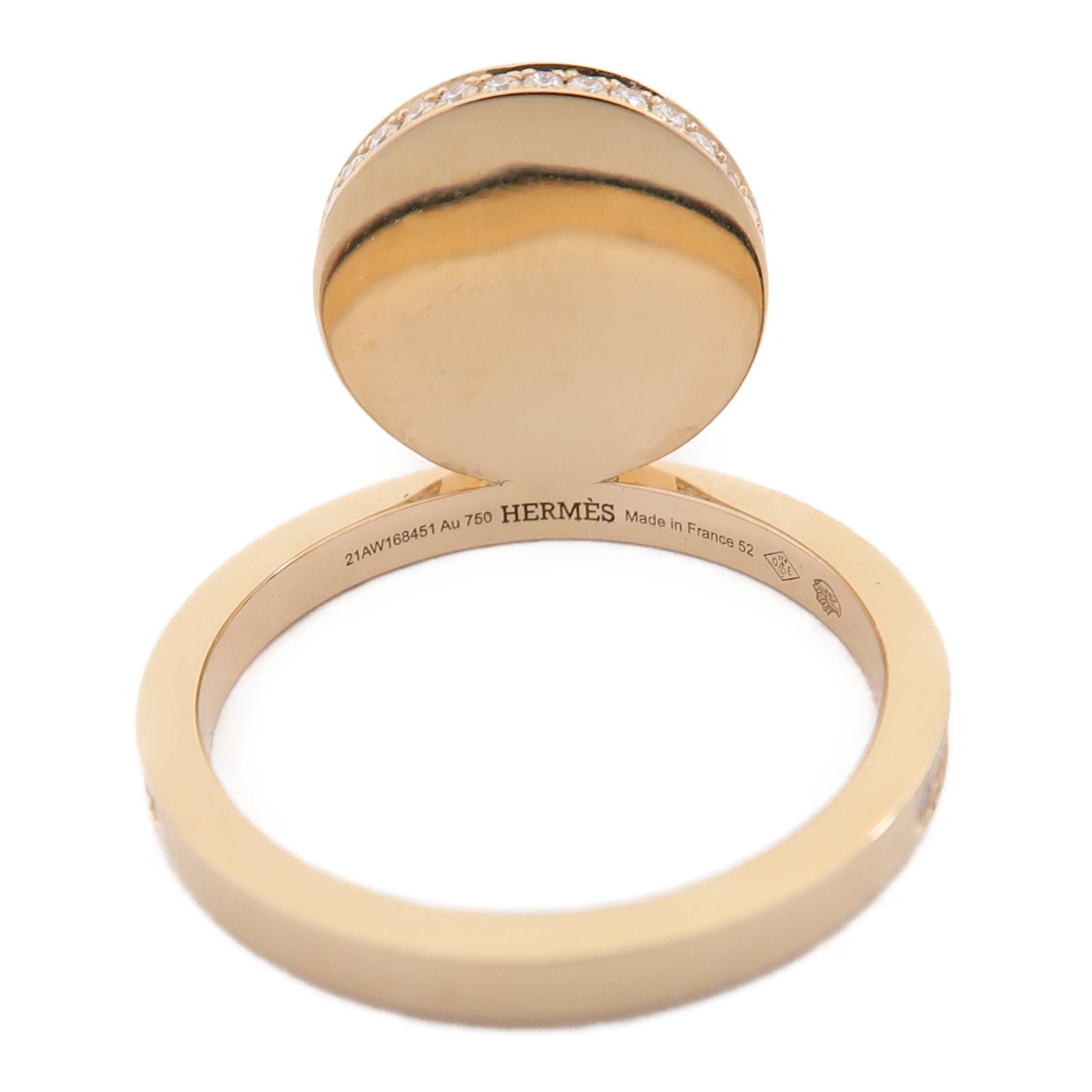 HERMES (PRICE DOWN) Diamond Ring US#6 18K Pink Gold
