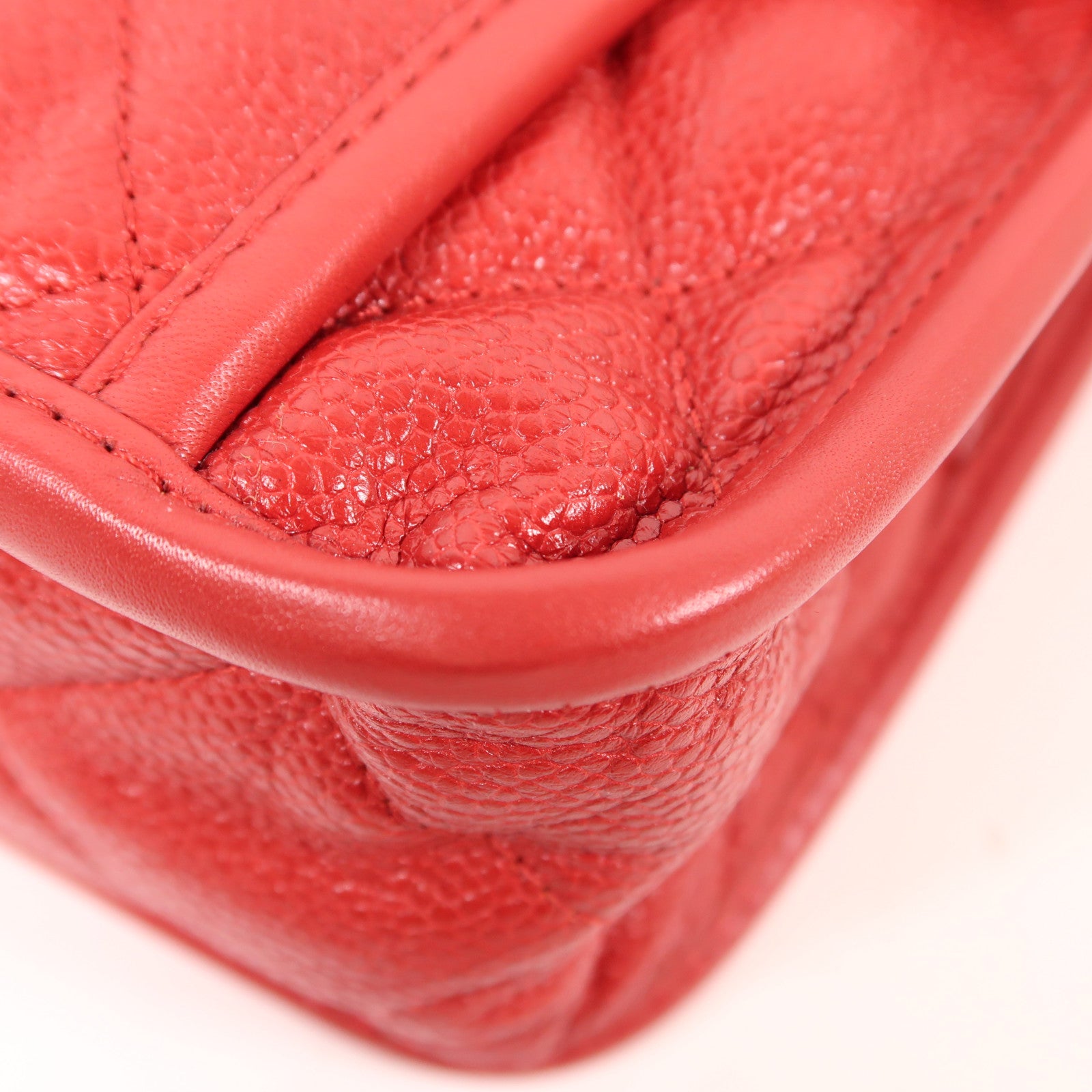 CHANEL 牛皮皮革Riviera Flap Bag銀扣鏈帶肩背袋