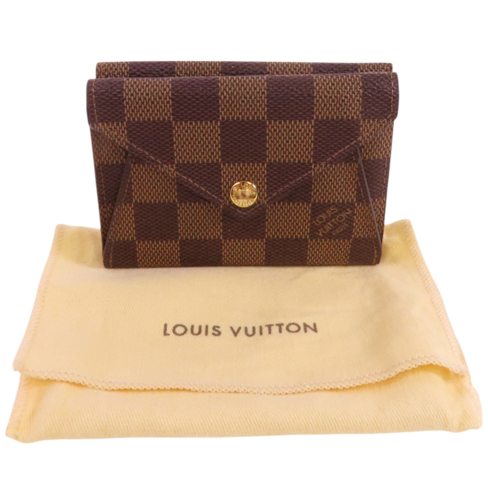 LOUIS VUITTON Damier Ebene Portofoille Origami金扣短錢包