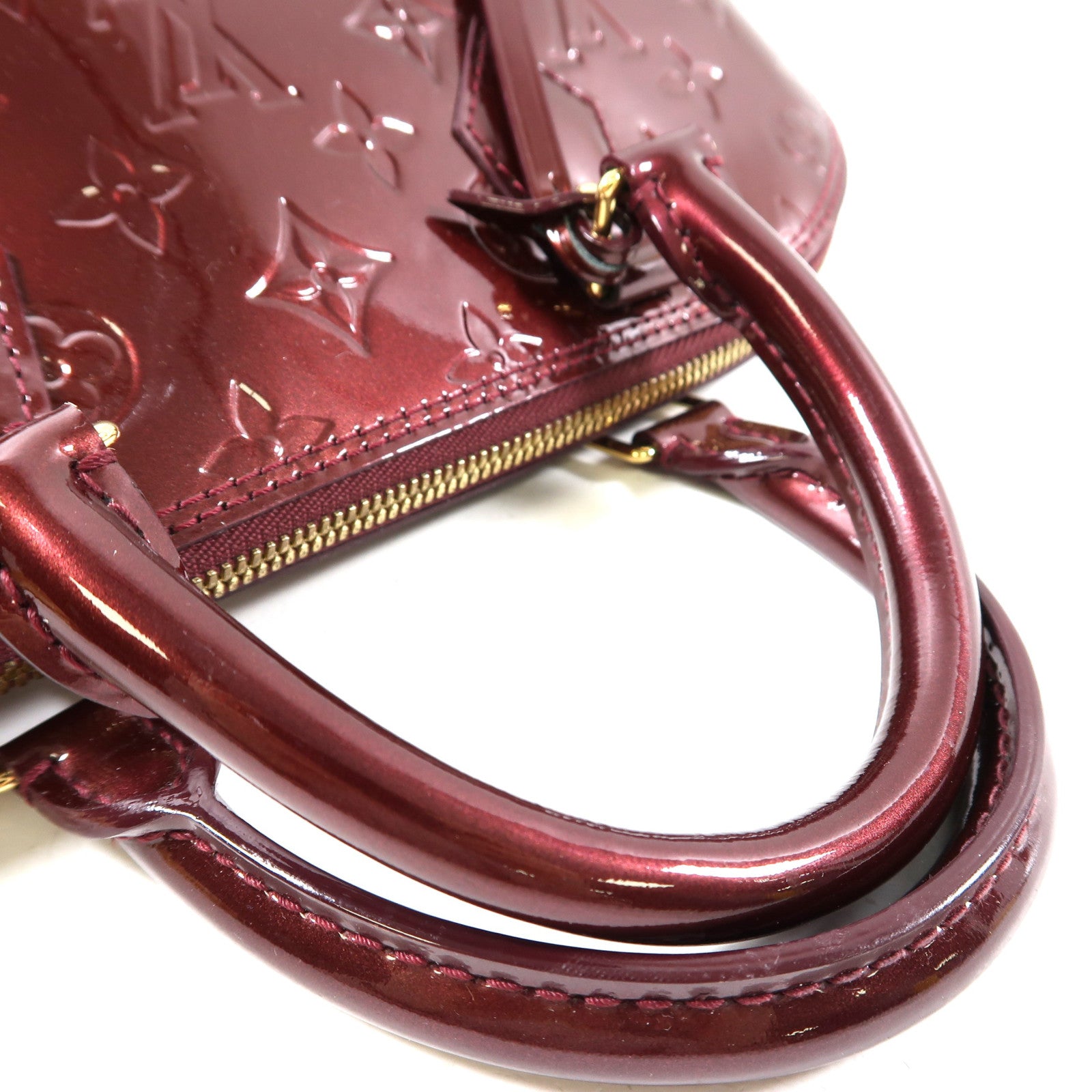 LOUIS VUITTON Vernis Alma金扣手挽袋紅色