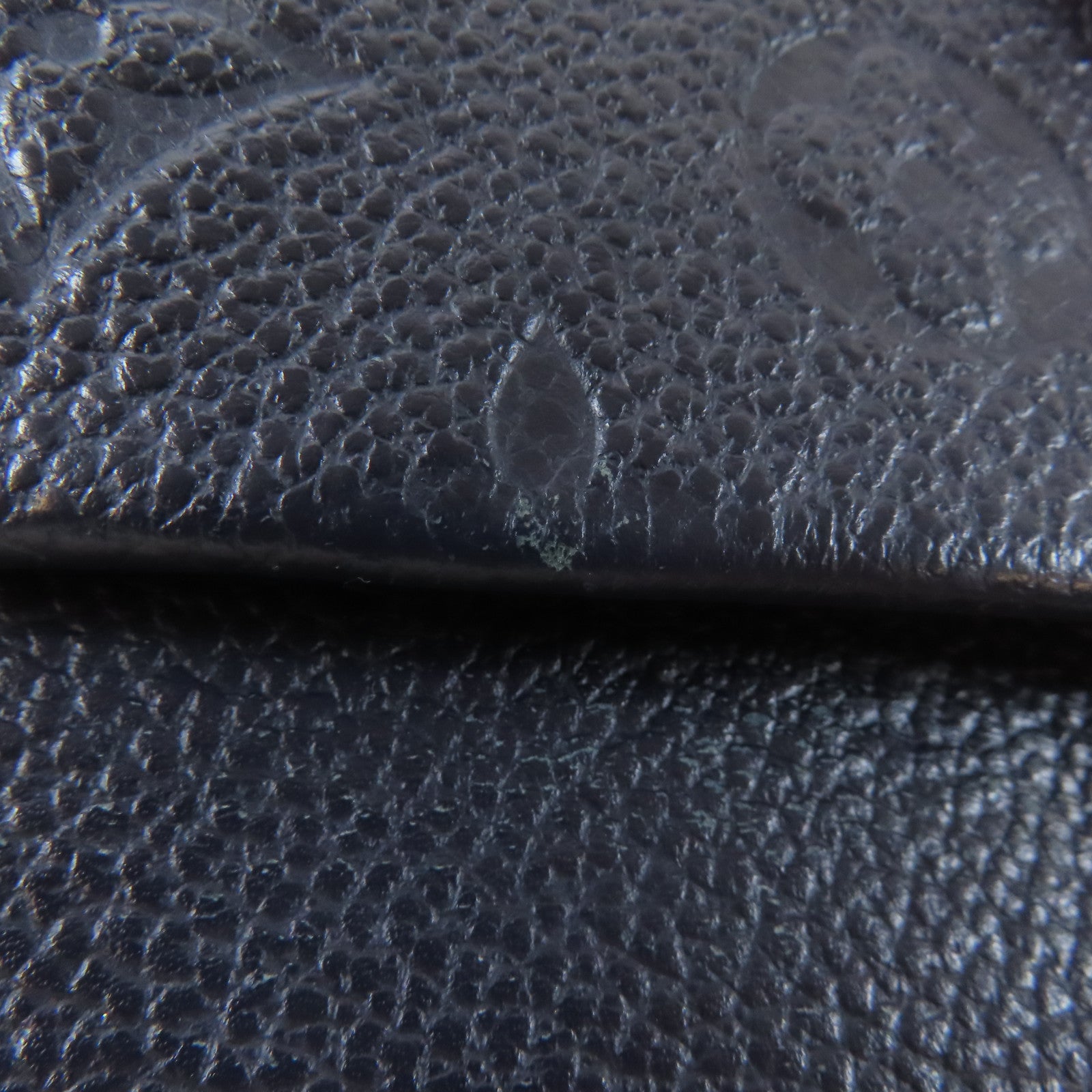 LOUIS VUITTON Monogram Empreinte Vavin PM金扣鏈帶肩背袋深藍色