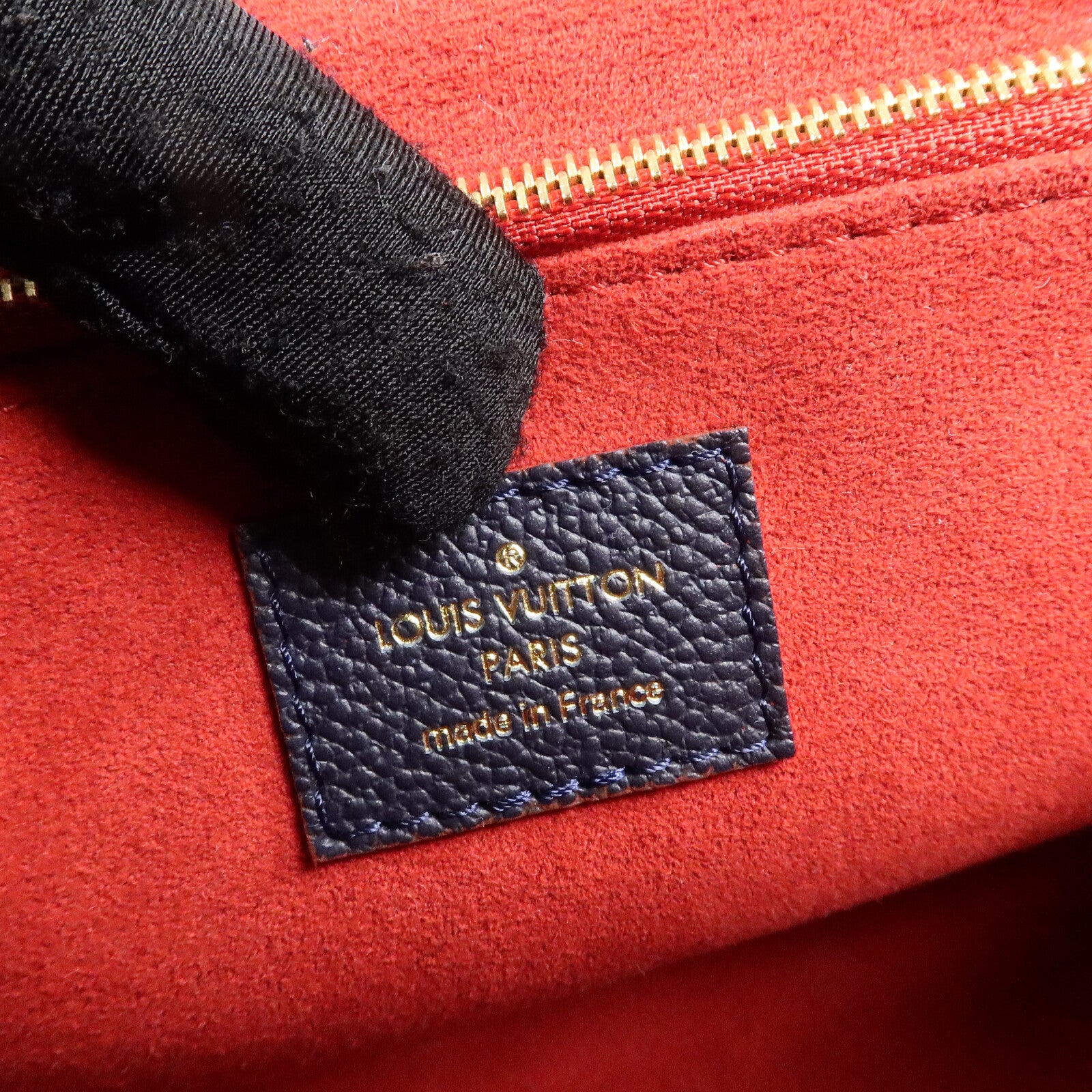 LOUIS VUITTON Monogram Empreinte Vavin PM肩背袋深藍色