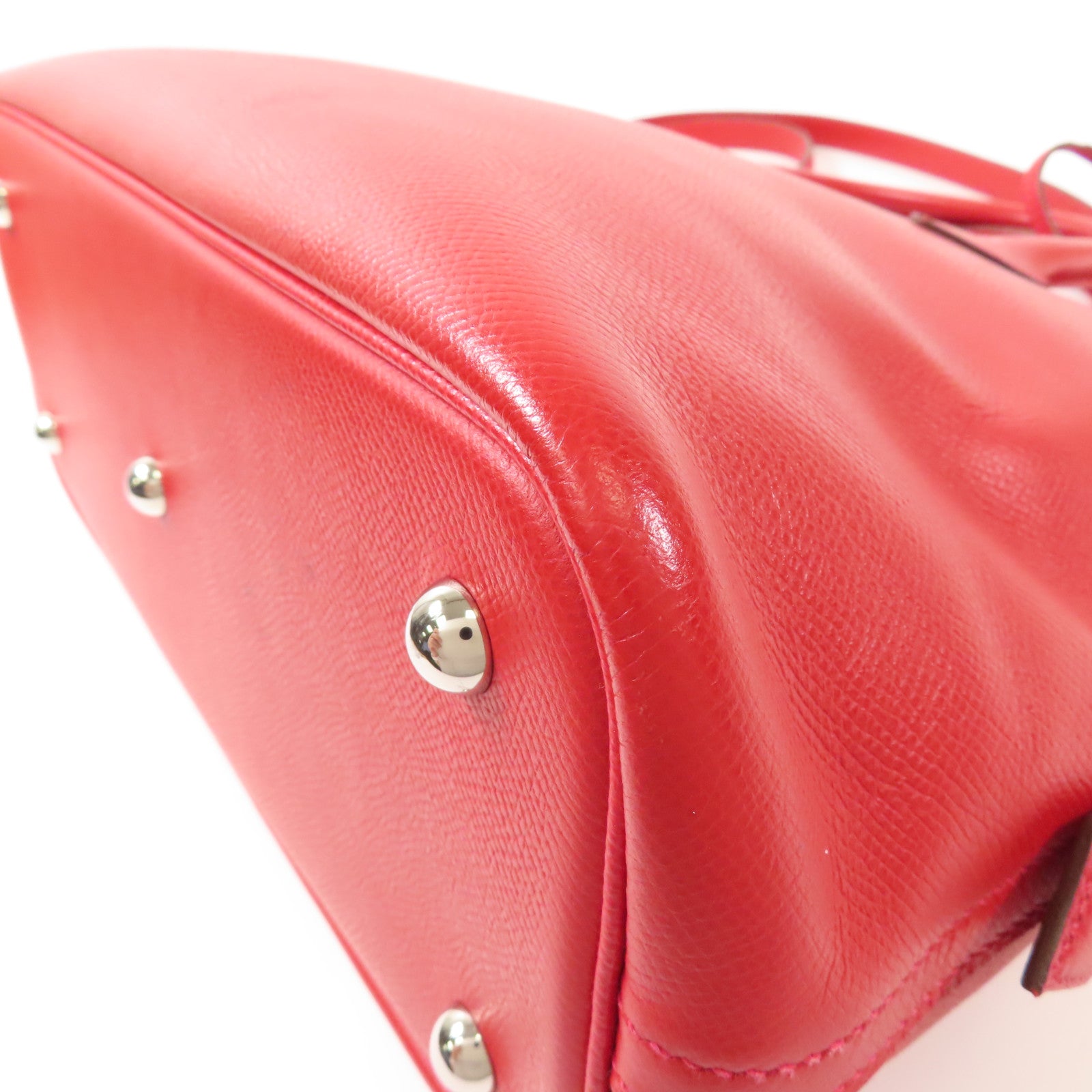 HERMES Epsom皮革Bolide1923 30銀扣手挽肩背兩用袋Rouge Tomate