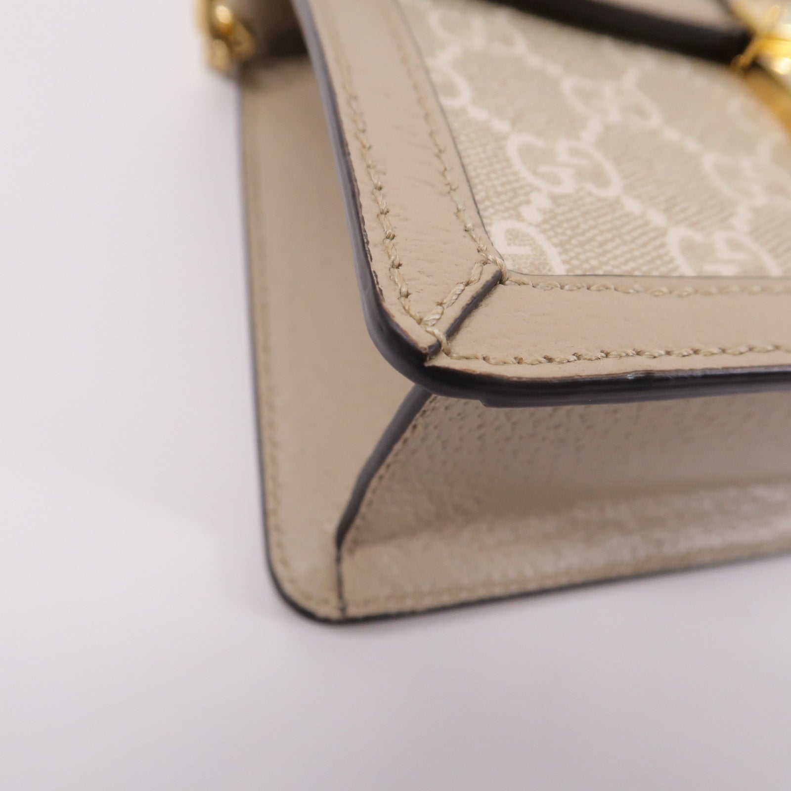 GUCCI 塗層帆布Ophidia GG Mini鏈帶手挽肩背兩用袋
