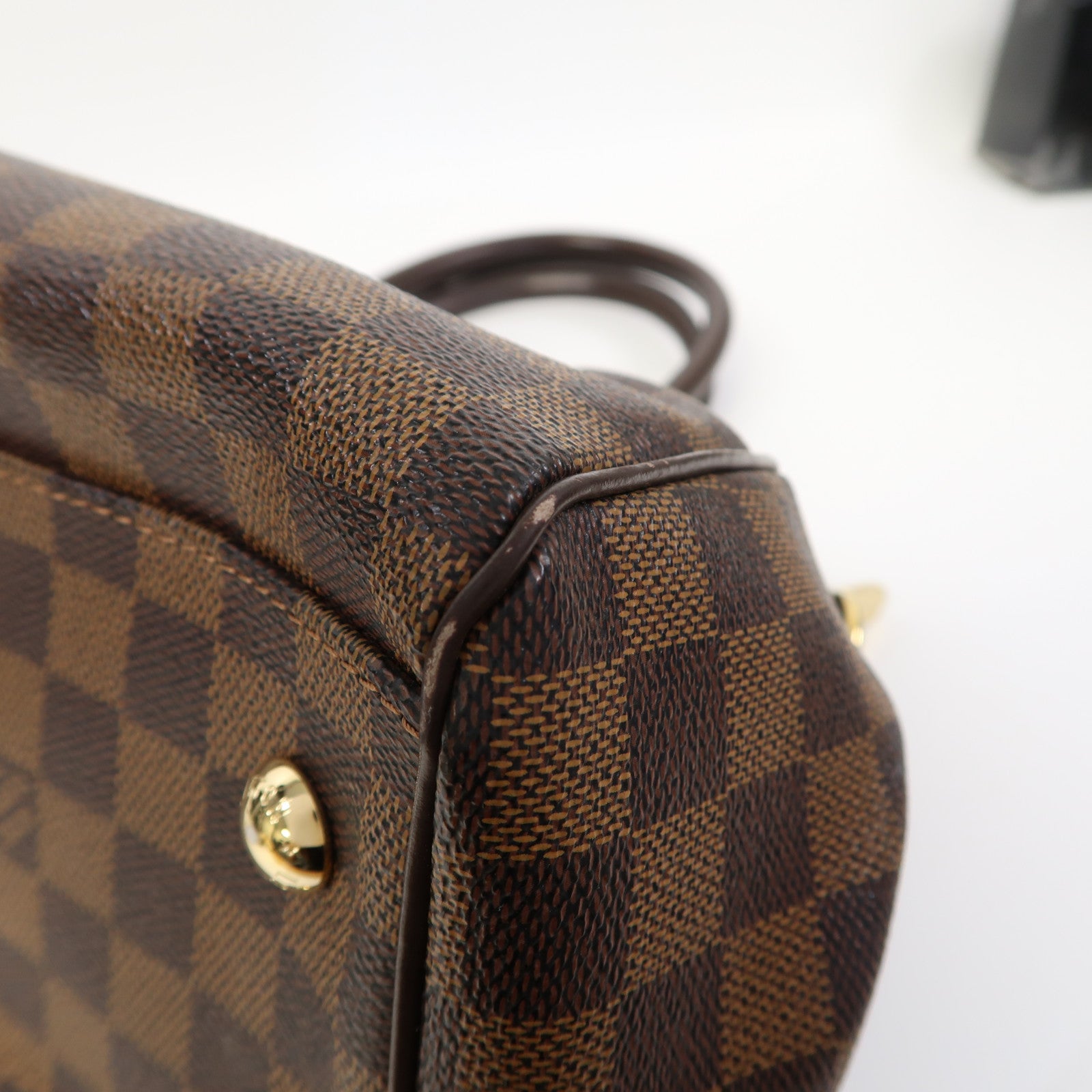 LOUIS VUITTON 【激減優惠】Damier Trevi PM金扣手挽肩背兩用袋啡色