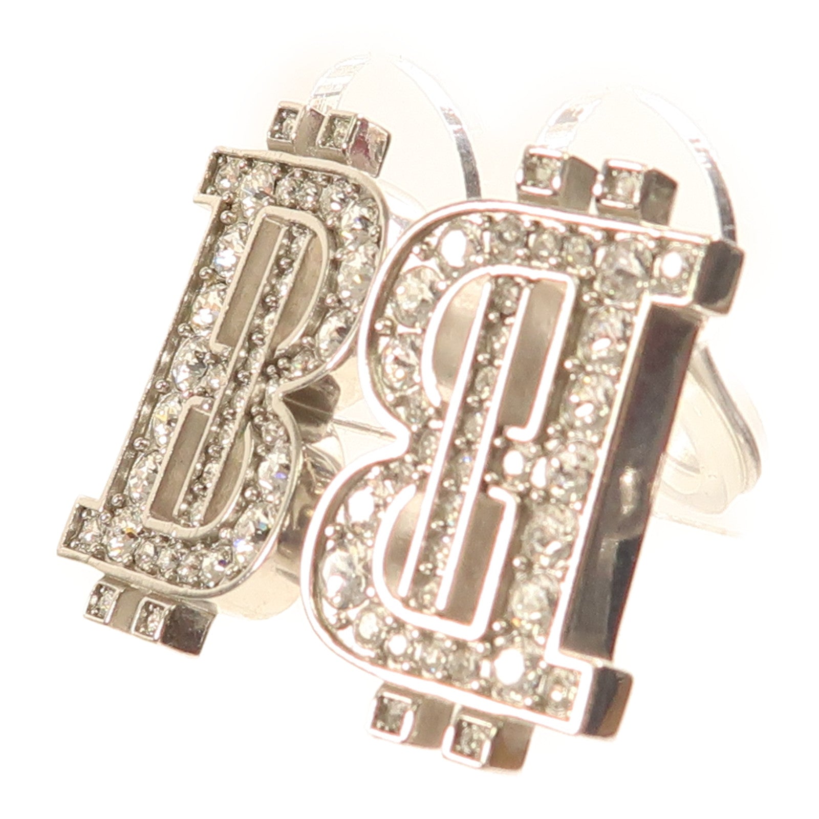 BALENCIAGA 【激減優惠】金屬B-Coin Earrings耳環銀色