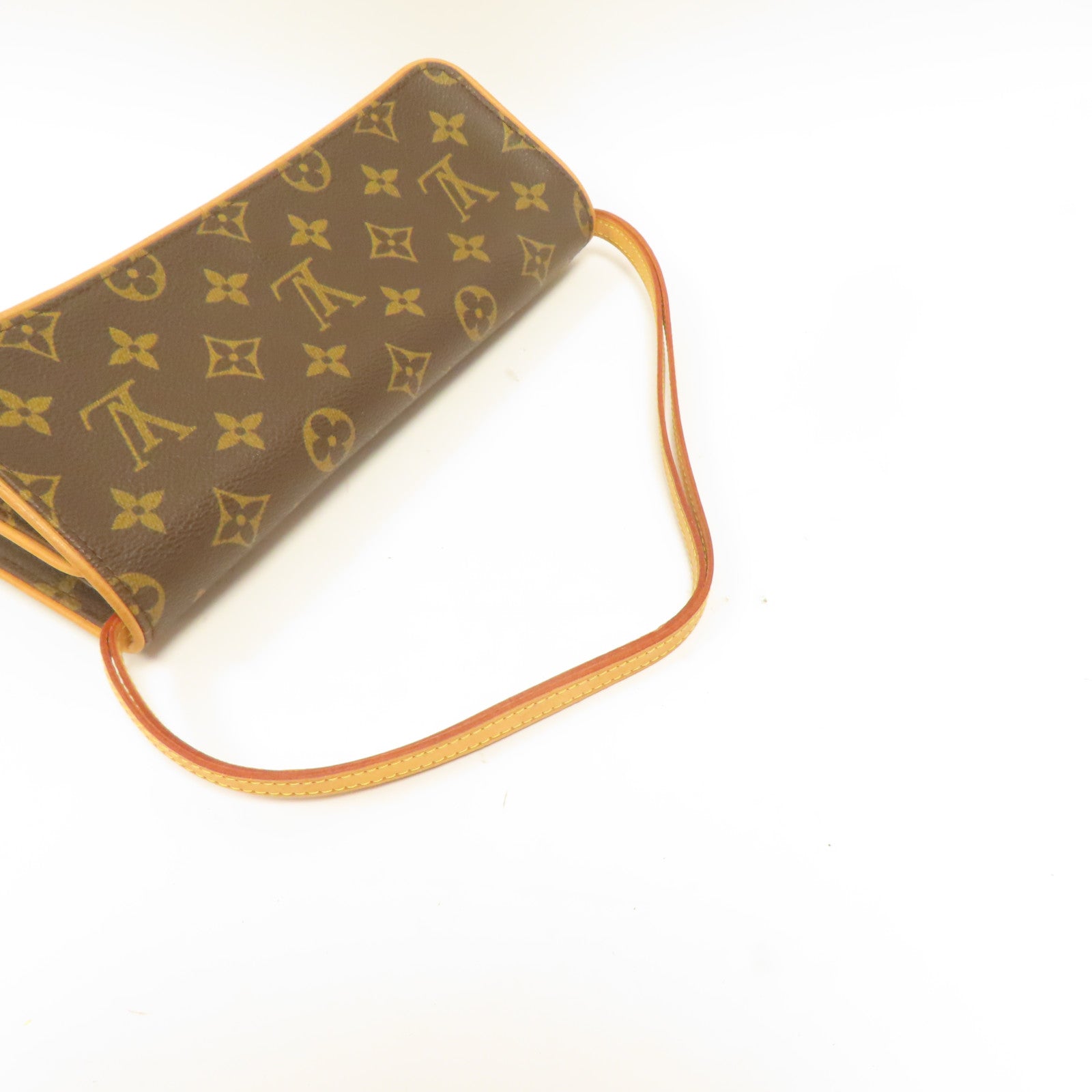 LOUIS VUITTON 【激減優惠】Monogram Pochette Twin GM金扣肩背袋啡色