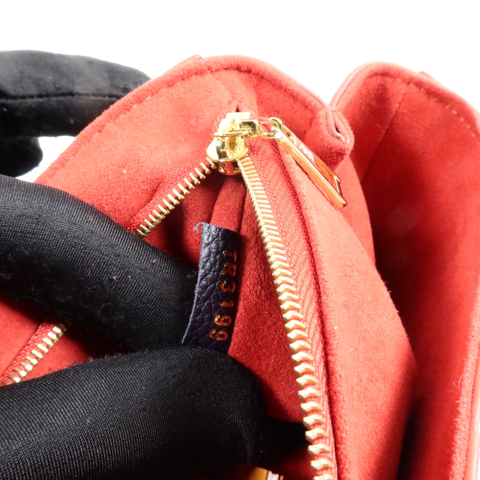 LOUIS VUITTON Monogram Empreinte Vavin PM肩背袋深藍色