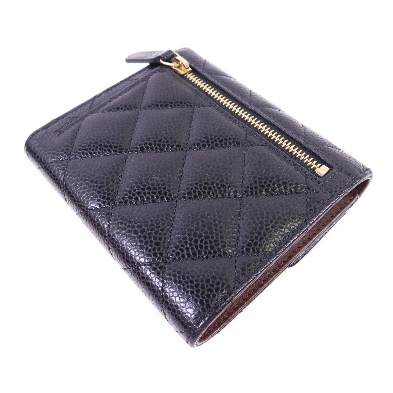 CHANEL 牛皮皮革Wallet金扣錢包