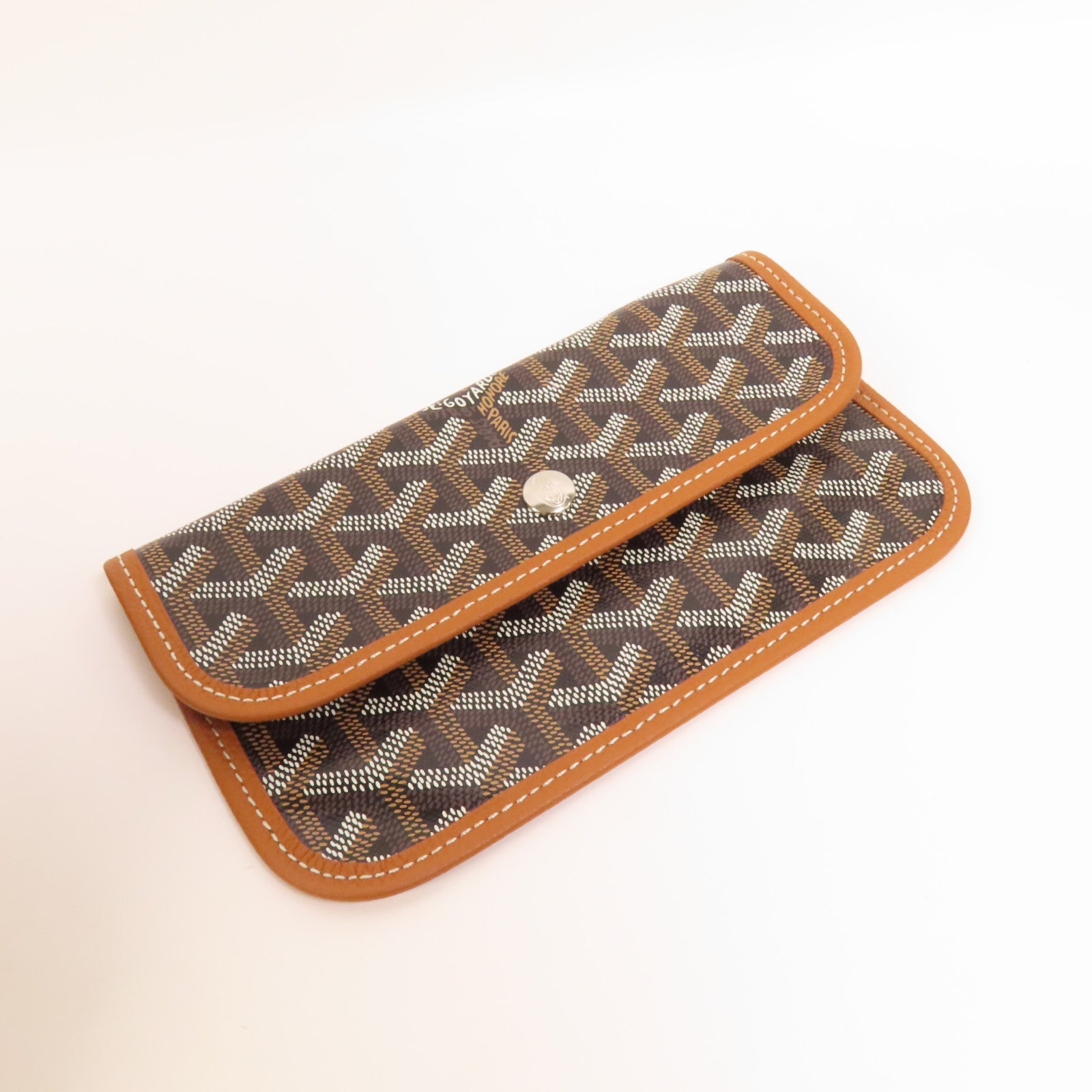 GOYARD 塗層帆布Hardy PM銀扣手挽袋