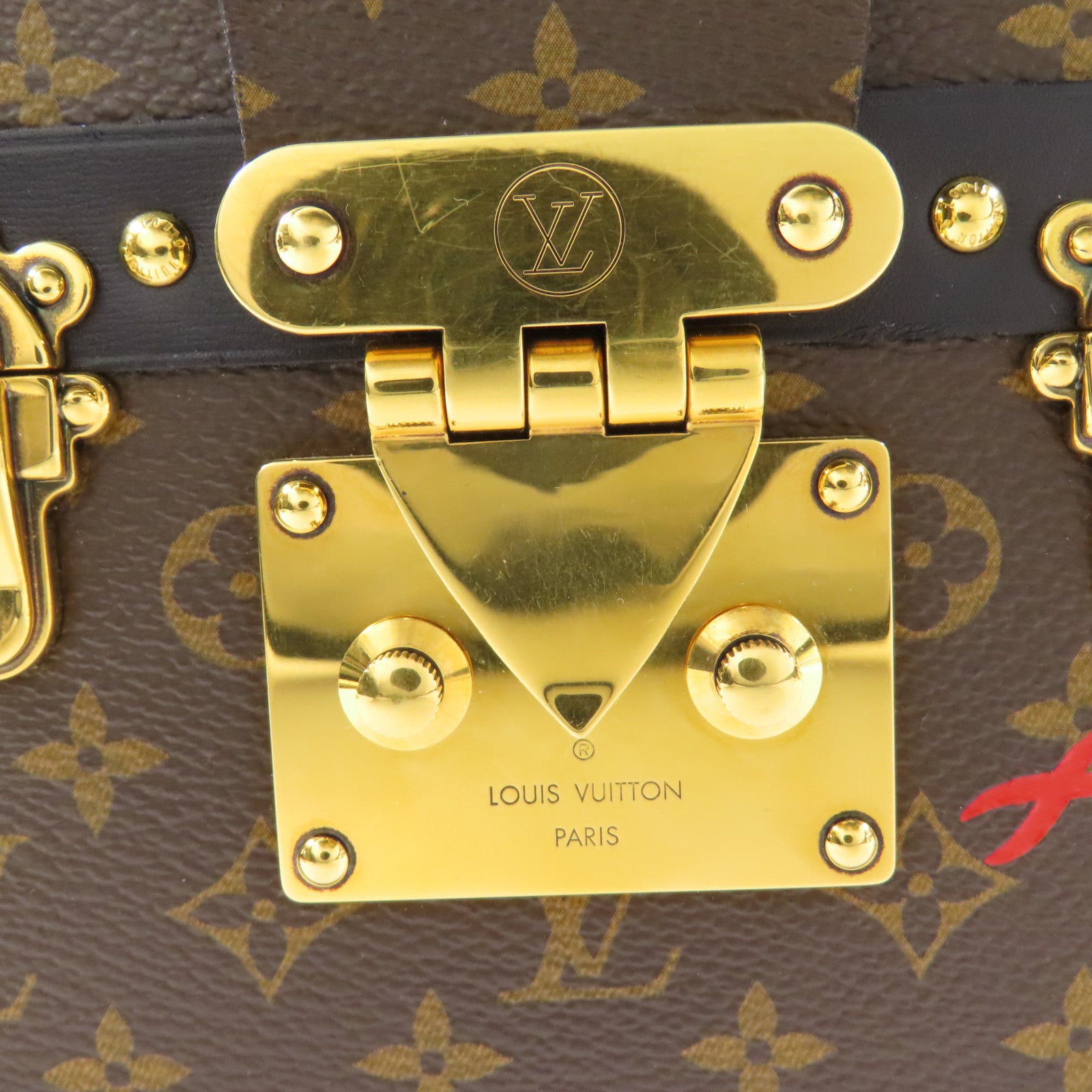 LOUIS VUITTON Monogram Petite Malle金扣肩背袋