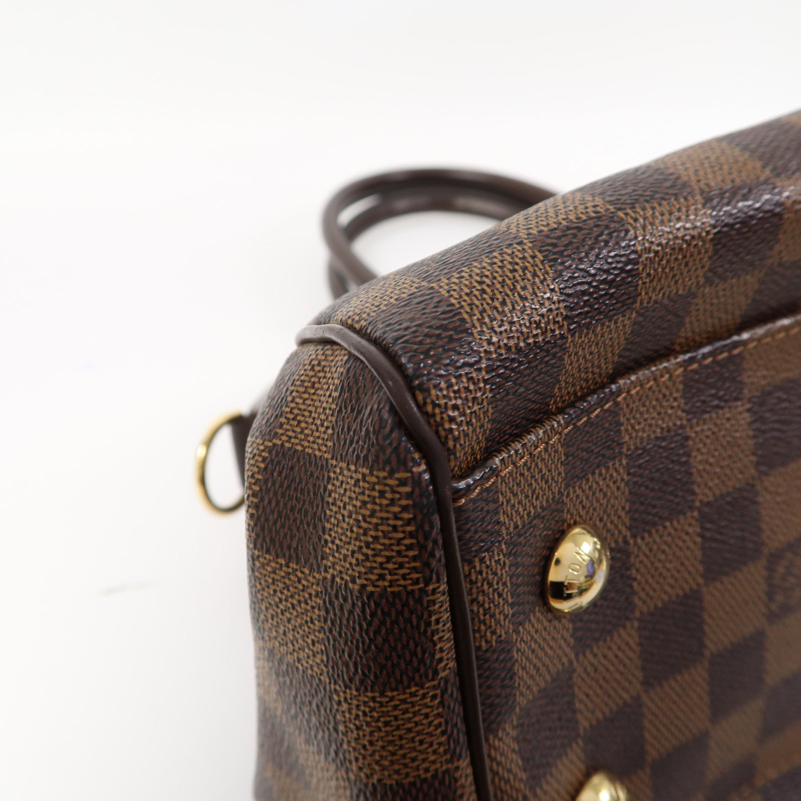 LOUIS VUITTON 【激減優惠】Damier Trevi PM金扣手挽肩背兩用袋啡色