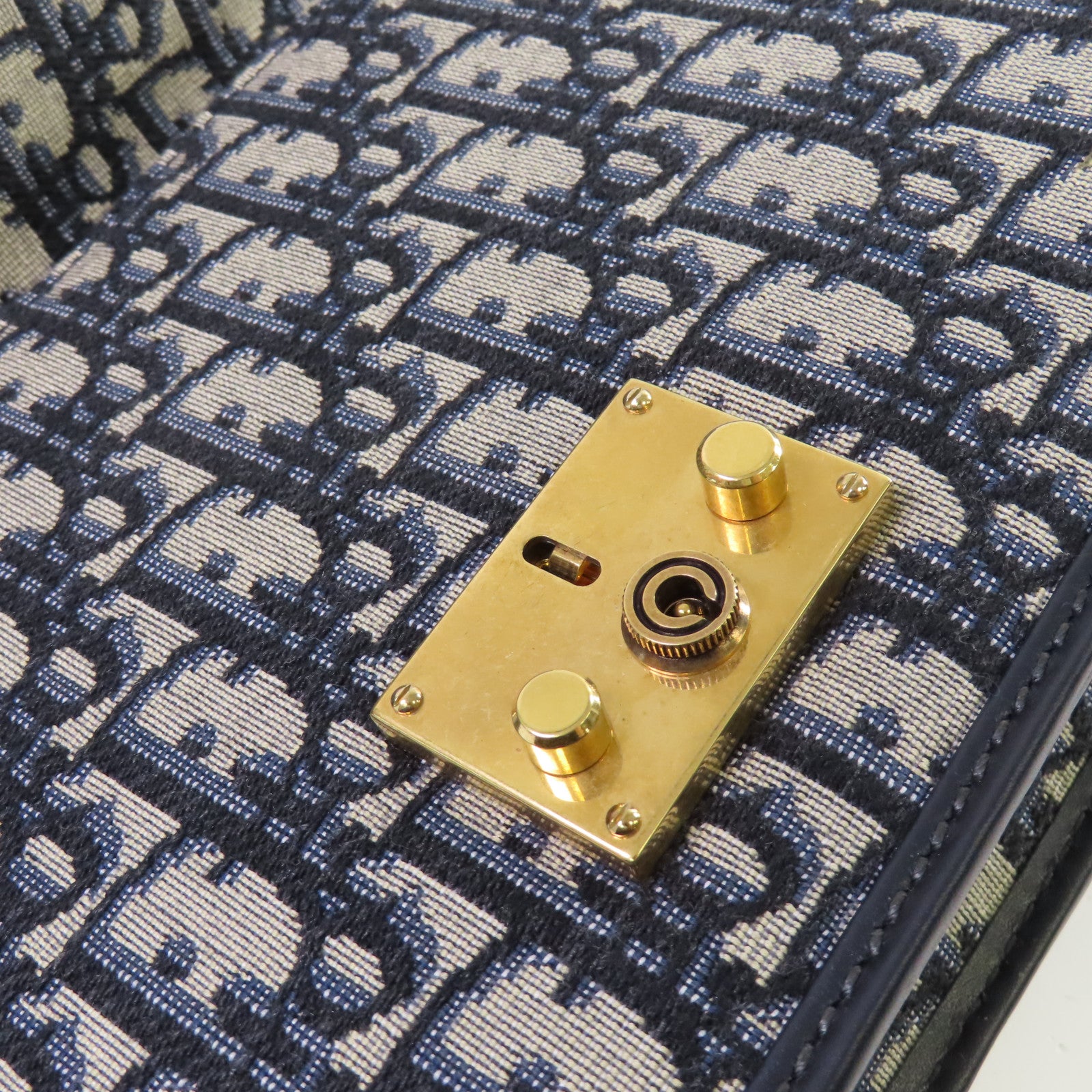Dior Oblique Jacquard帆布Dioraddict Shoulder Bag金扣肩背袋寶藍色/啡色