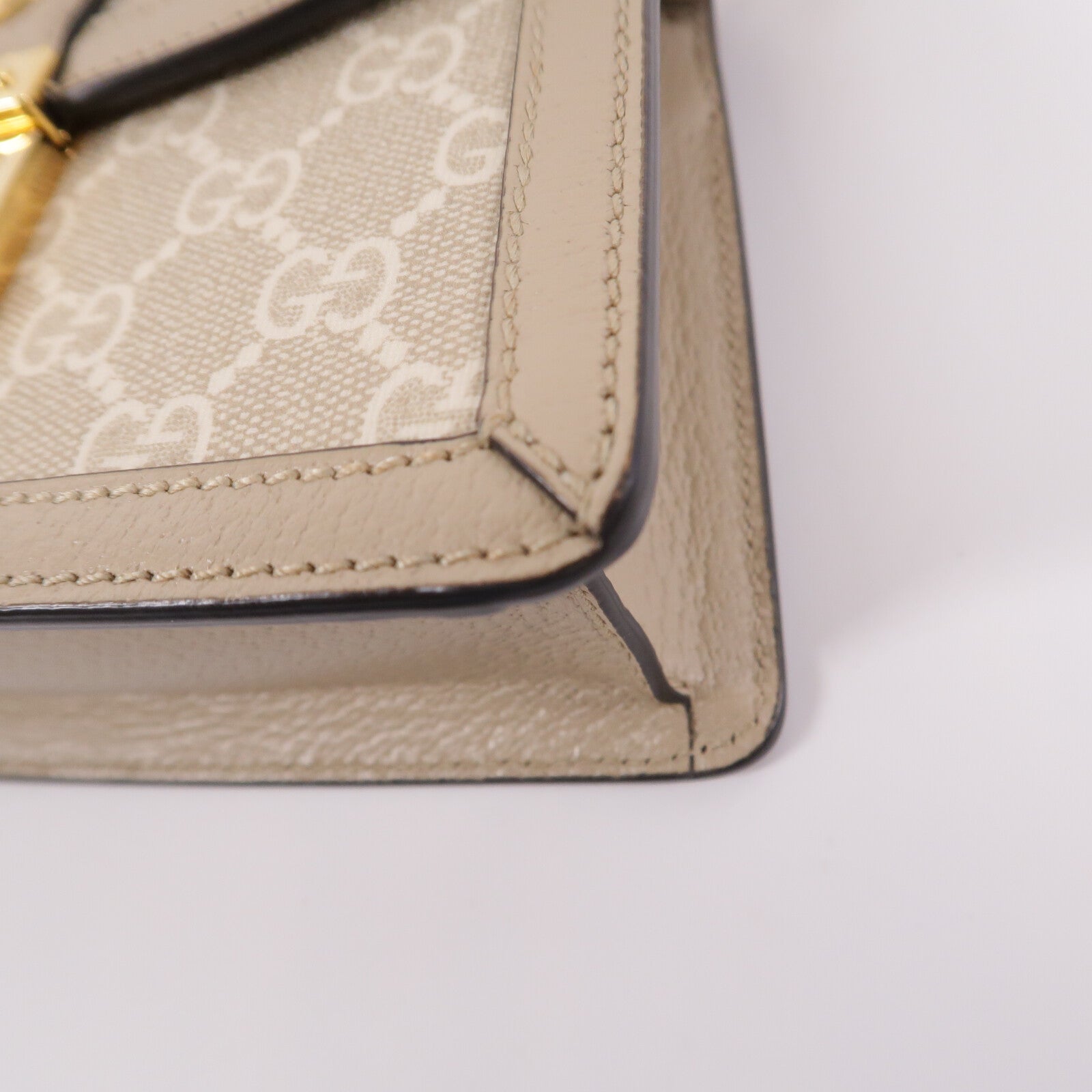GUCCI 塗層帆布Ophidia GG Mini鏈帶手挽肩背兩用袋
