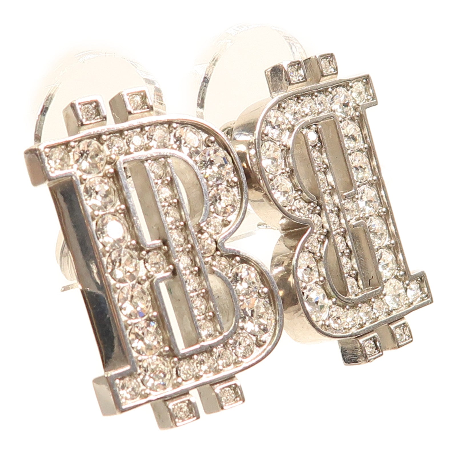 BALENCIAGA 【激減優惠】金屬B-Coin Earrings耳環銀色