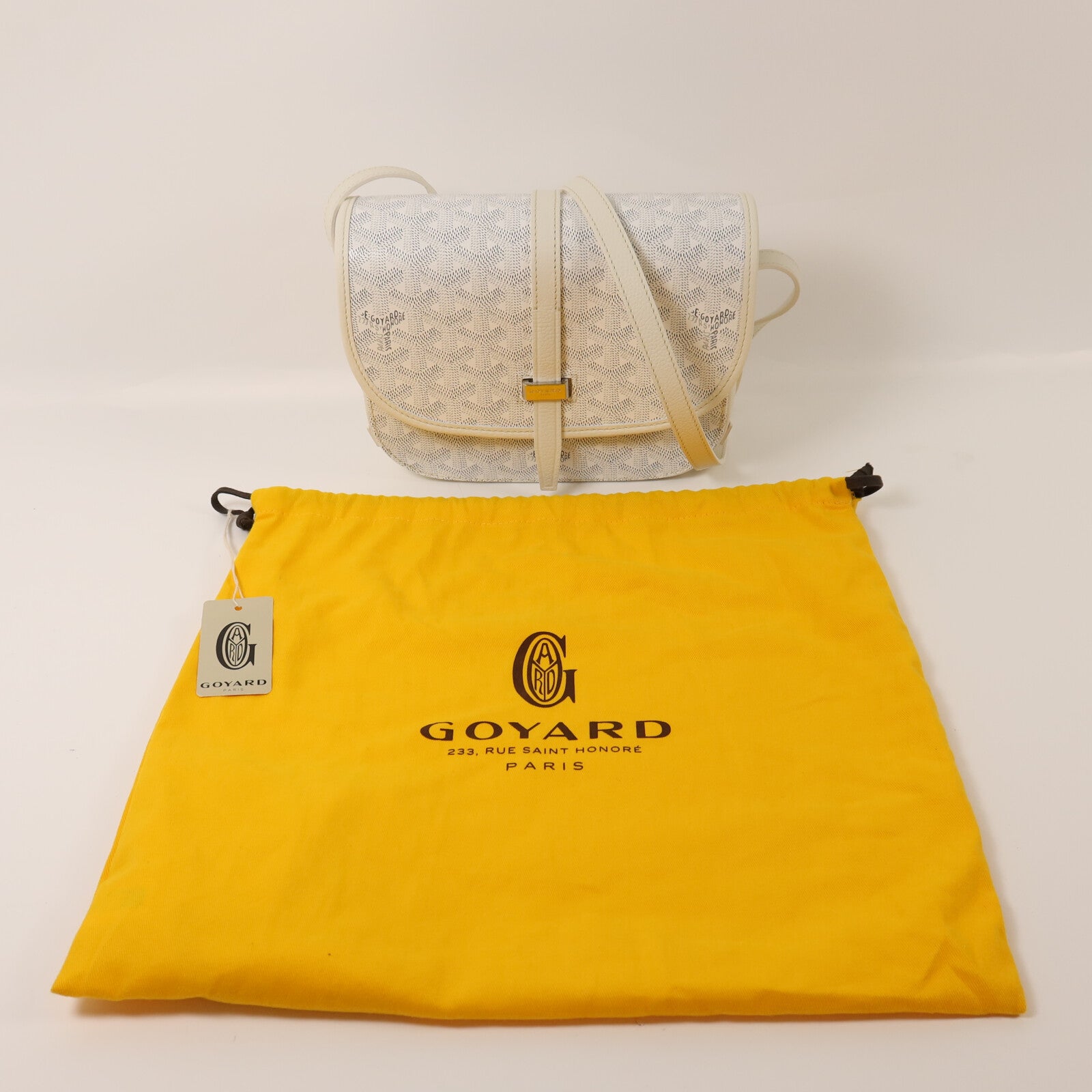 GOYARD 牛皮皮革Belvedere PM銀扣肩背袋