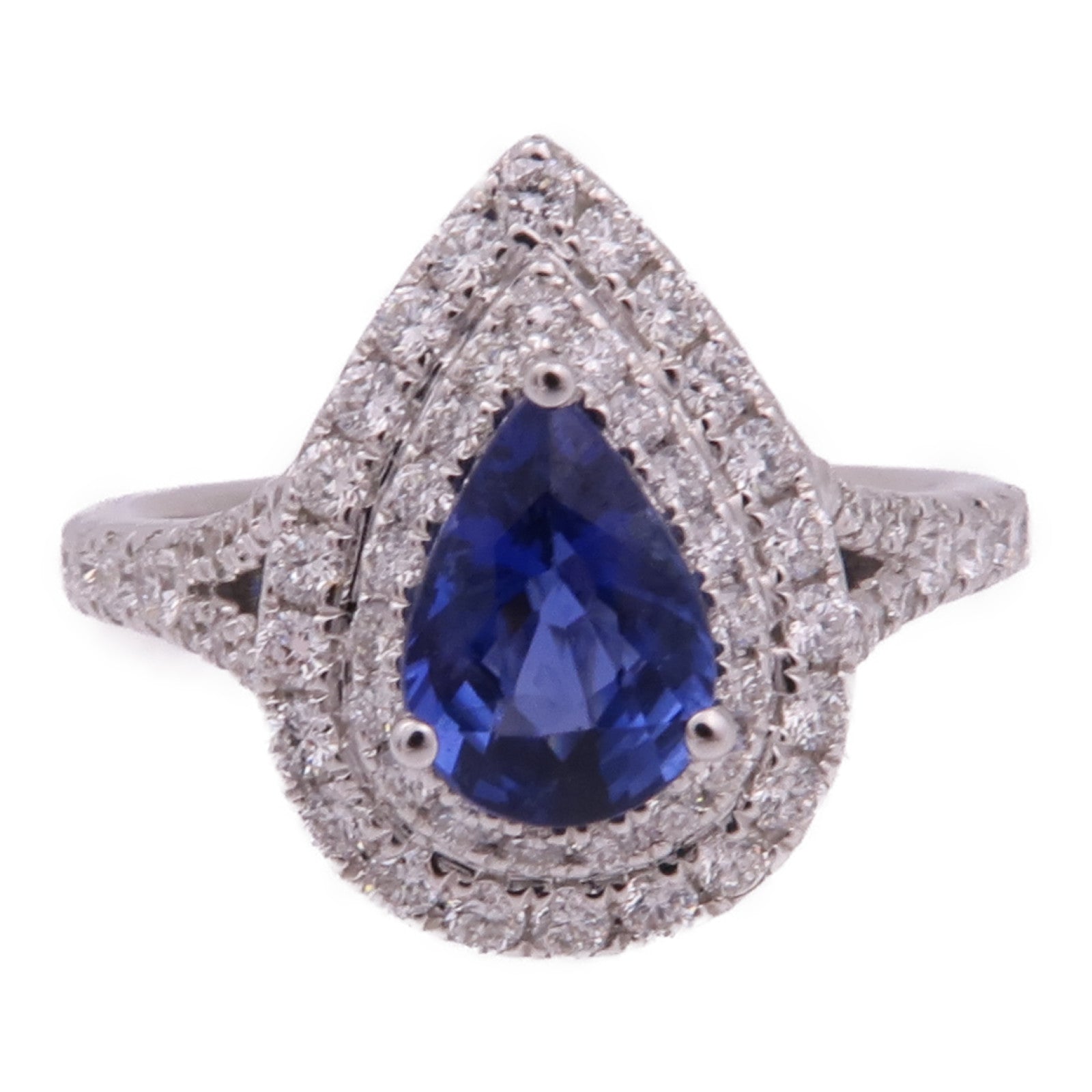 JEWELRY 【激減優惠】18K白金/藍寶石Sapphire Ring戒指US#5.75
