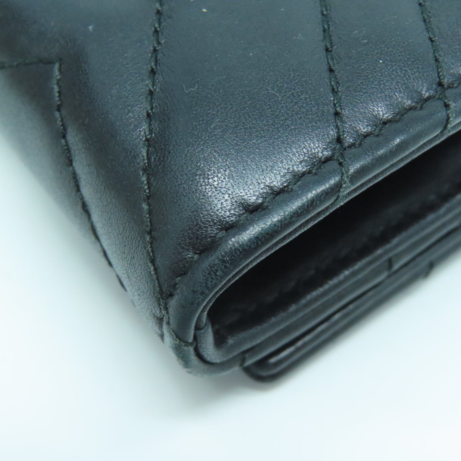 GUCCI 【清倉大減價】斜紋牛皮皮革Long Wallet金扣長錢包黑色