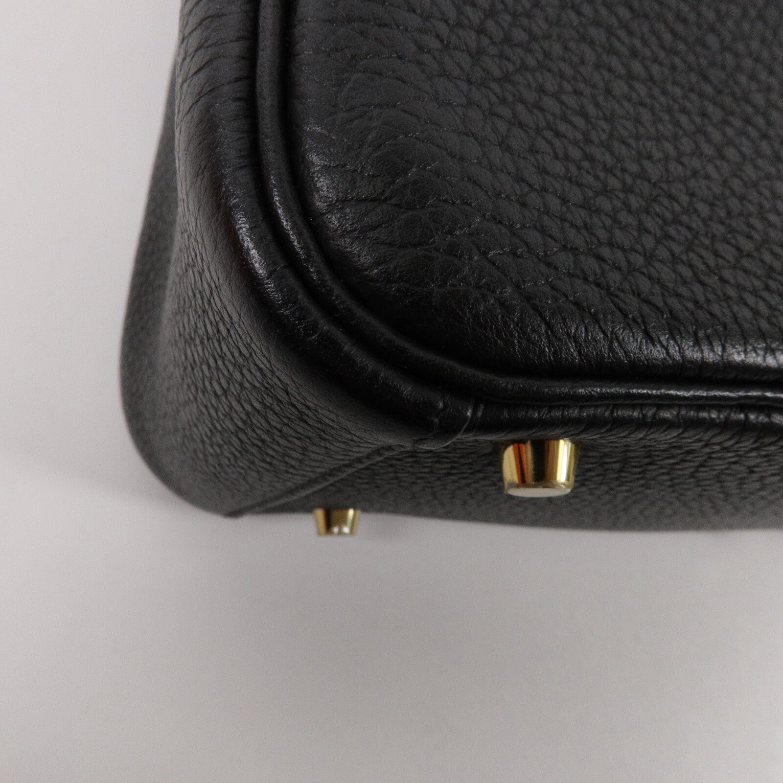 HERMES Clemence皮革Mini Lindy手挽肩背兩用袋Noir