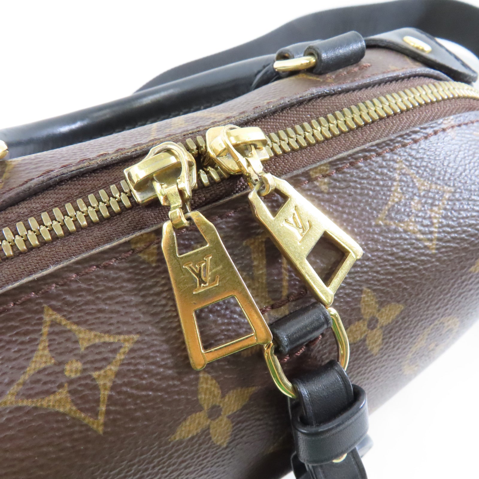 LOUIS VUITTON 【激減優惠】Monogram Petite Malle Souple金扣手挽肩背兩用袋啡色