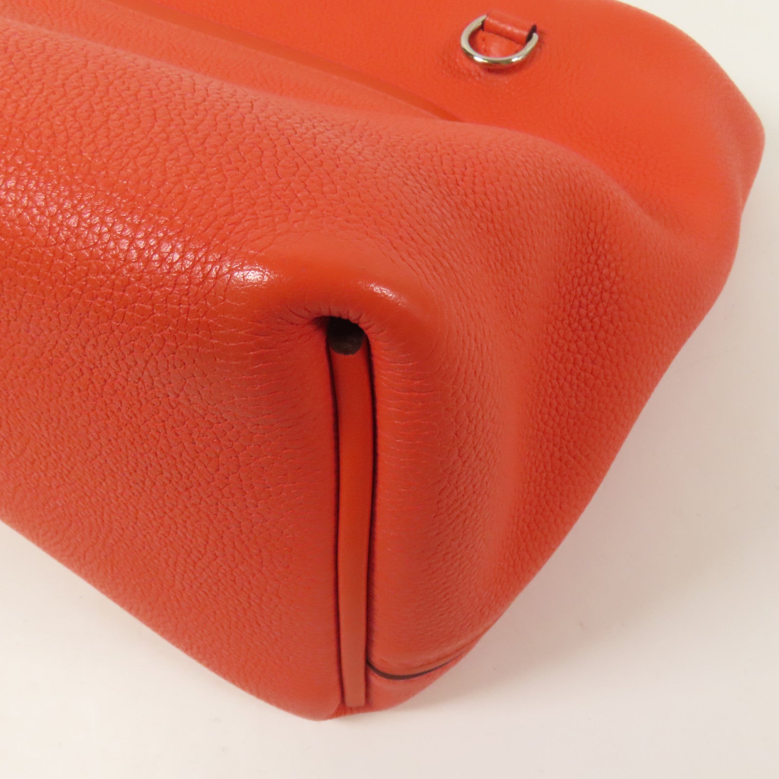 HERMES Clemence皮革24/24 29cm銀扣手挽肩背兩用袋Capucine