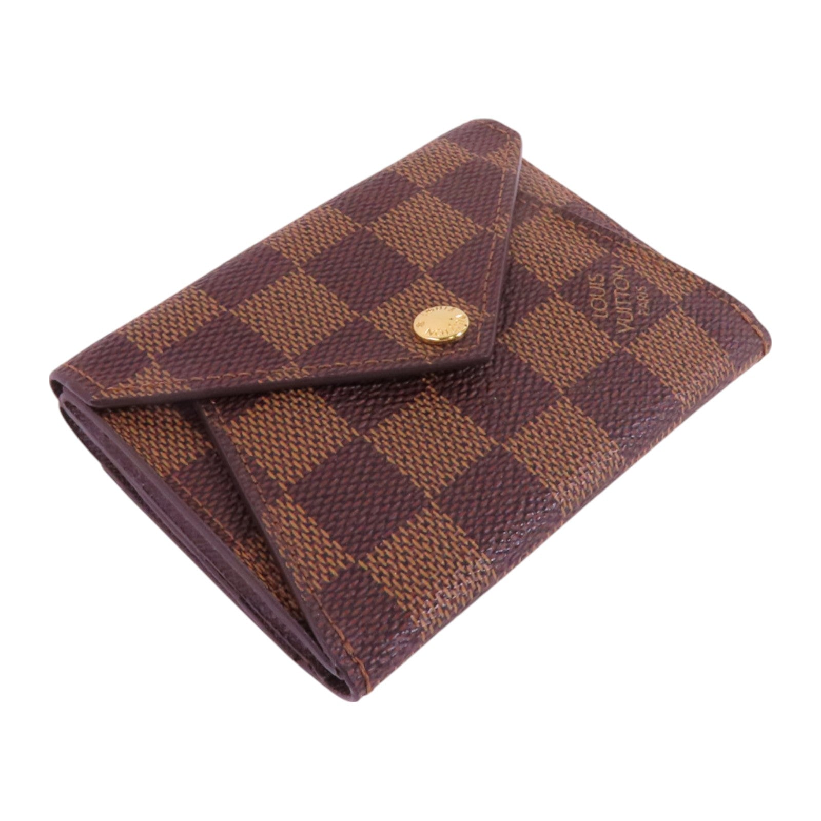 LOUIS VUITTON 【激減優惠】Damier Ebene Portofoille Origami金扣短錢包