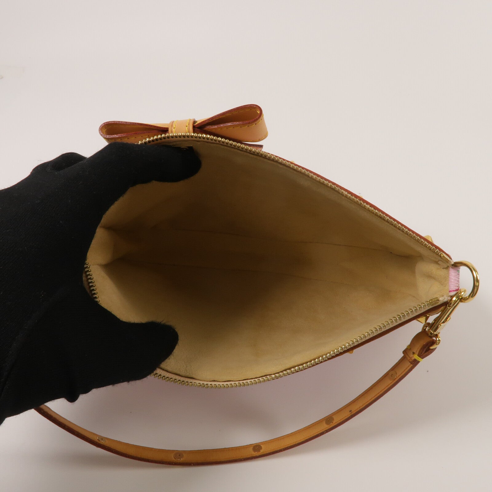 LOUIS VUITTON Monogram/Vachetta Cherry Blossom Pochette Accessoires