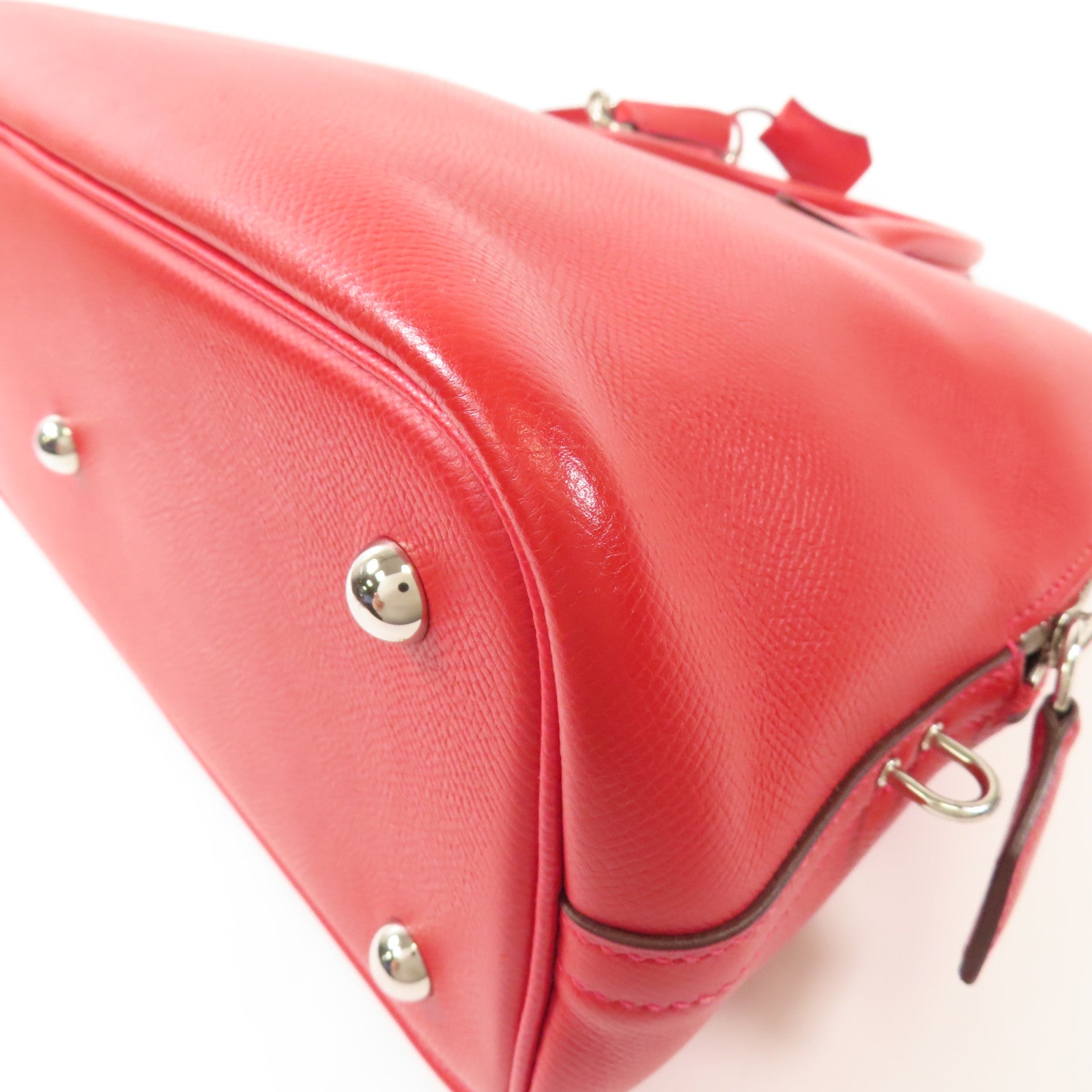 HERMES Epsom皮革Bolide1923 30銀扣手挽肩背兩用袋Rouge Tomate