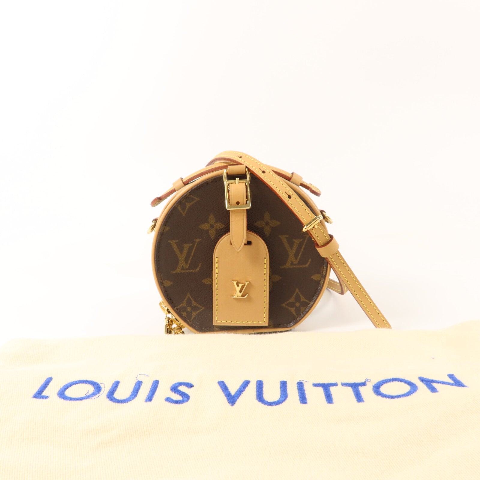 LOUIS VUITTON Monogram Mini Boite Chapeau金扣手挽肩背兩用袋