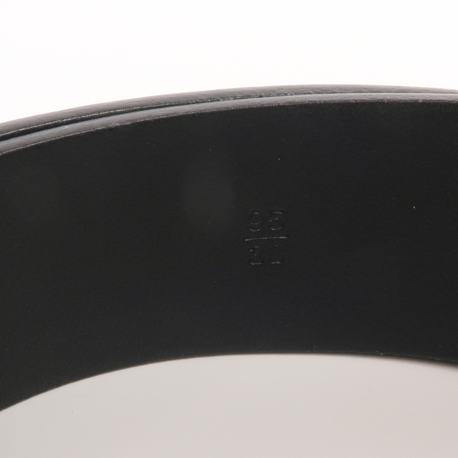 CHANEL 牛皮皮革Belt 95cm銀扣皮帶