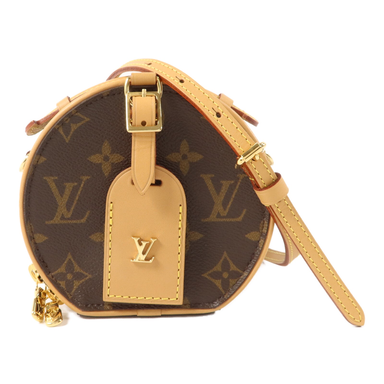 LOUIS VUITTON Monogram Mini Boite Chapeau金扣手挽肩背兩用袋