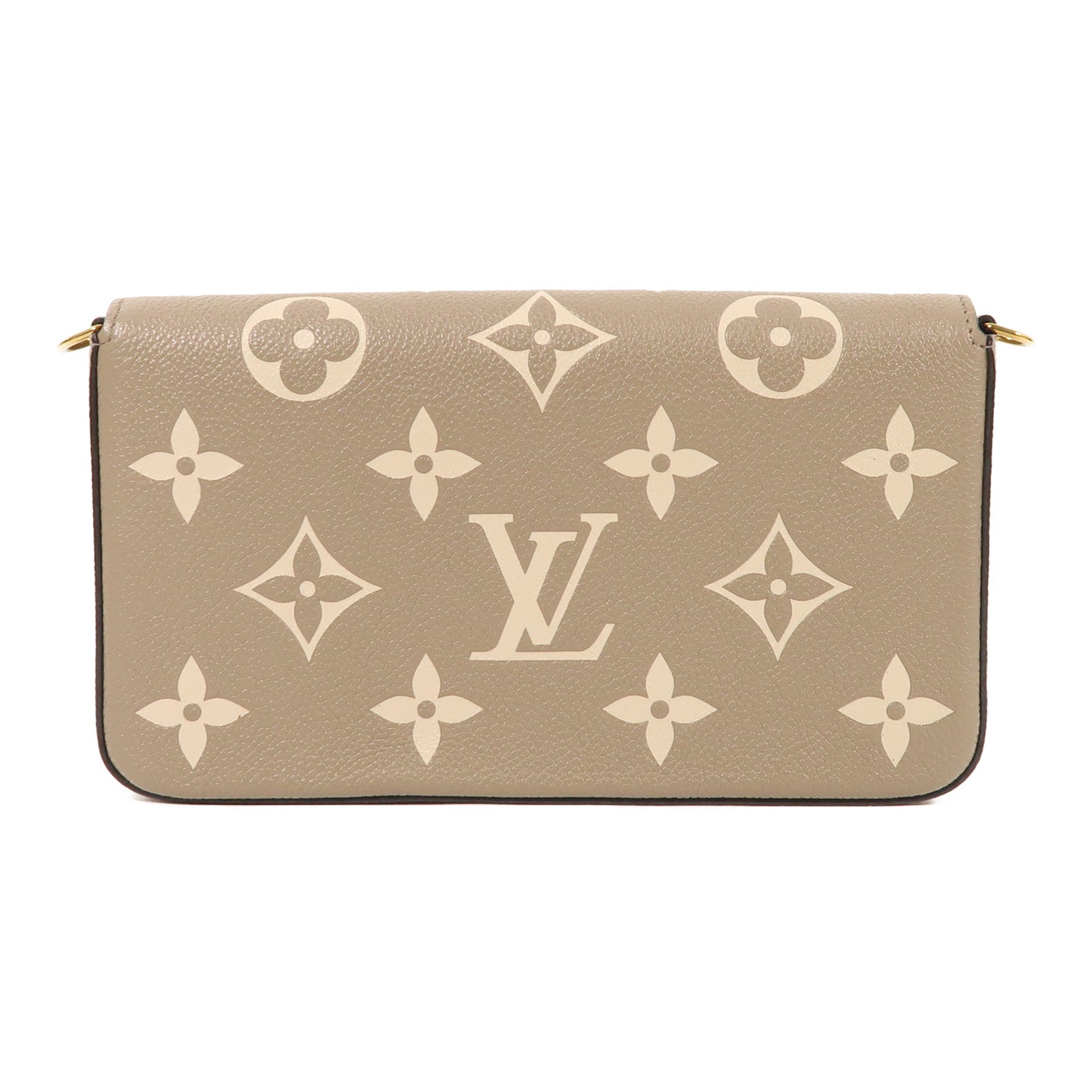 LOUIS VUITTON Monogram Empreinte Felicie Pochette金扣鏈帶肩背袋