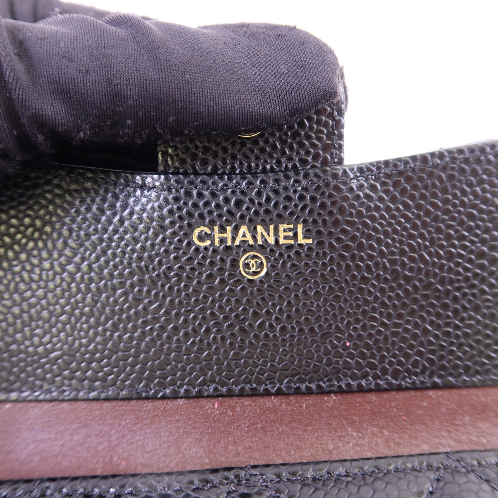 CHANEL 牛皮皮革Wallet金扣錢包