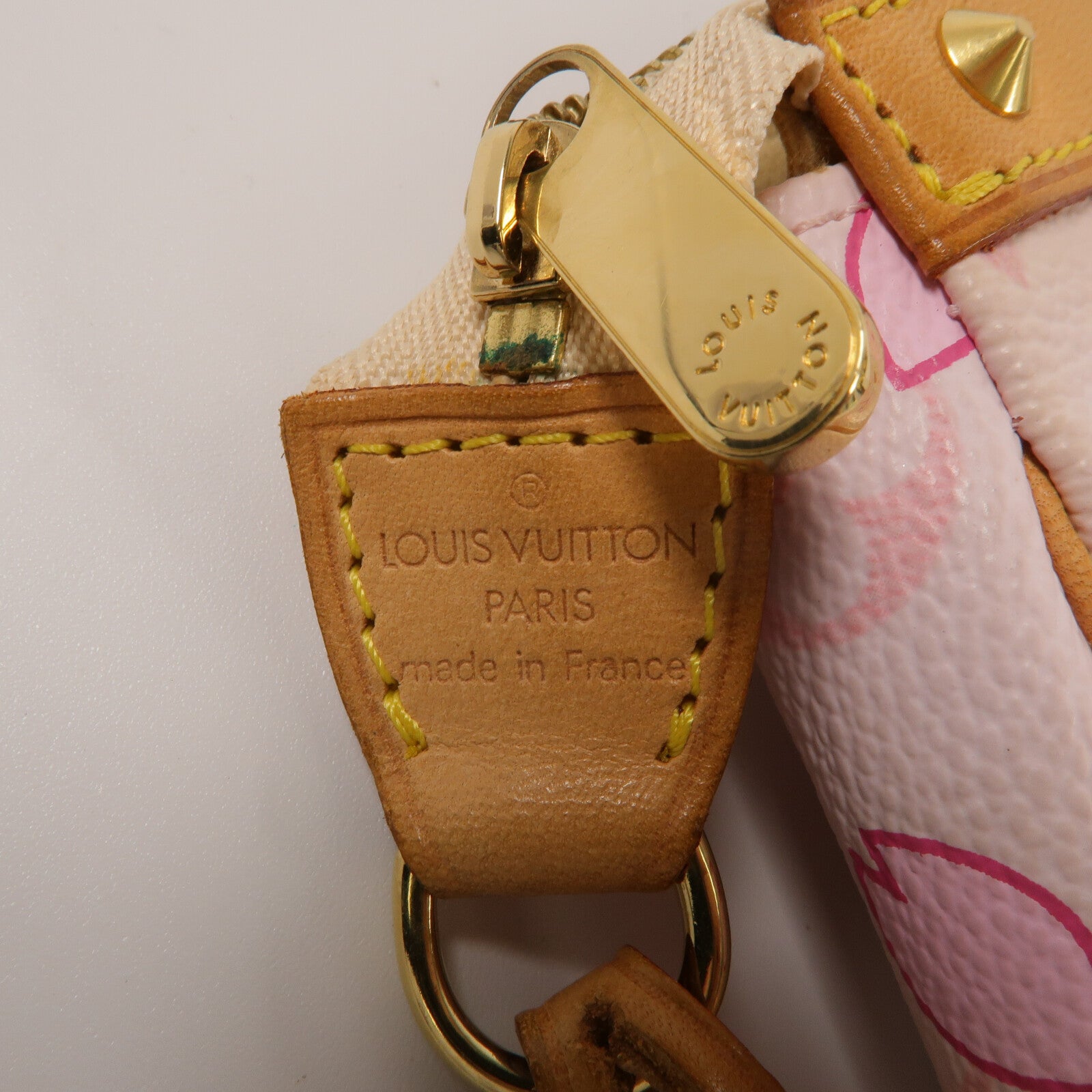 LOUIS VUITTON Monogram/Vachetta Cherry Blossom Pochette Accessoires