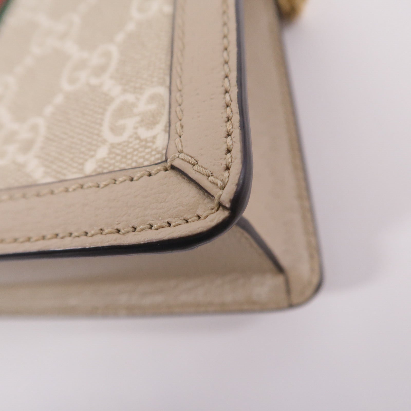 GUCCI 塗層帆布Ophidia GG Mini鏈帶手挽肩背兩用袋