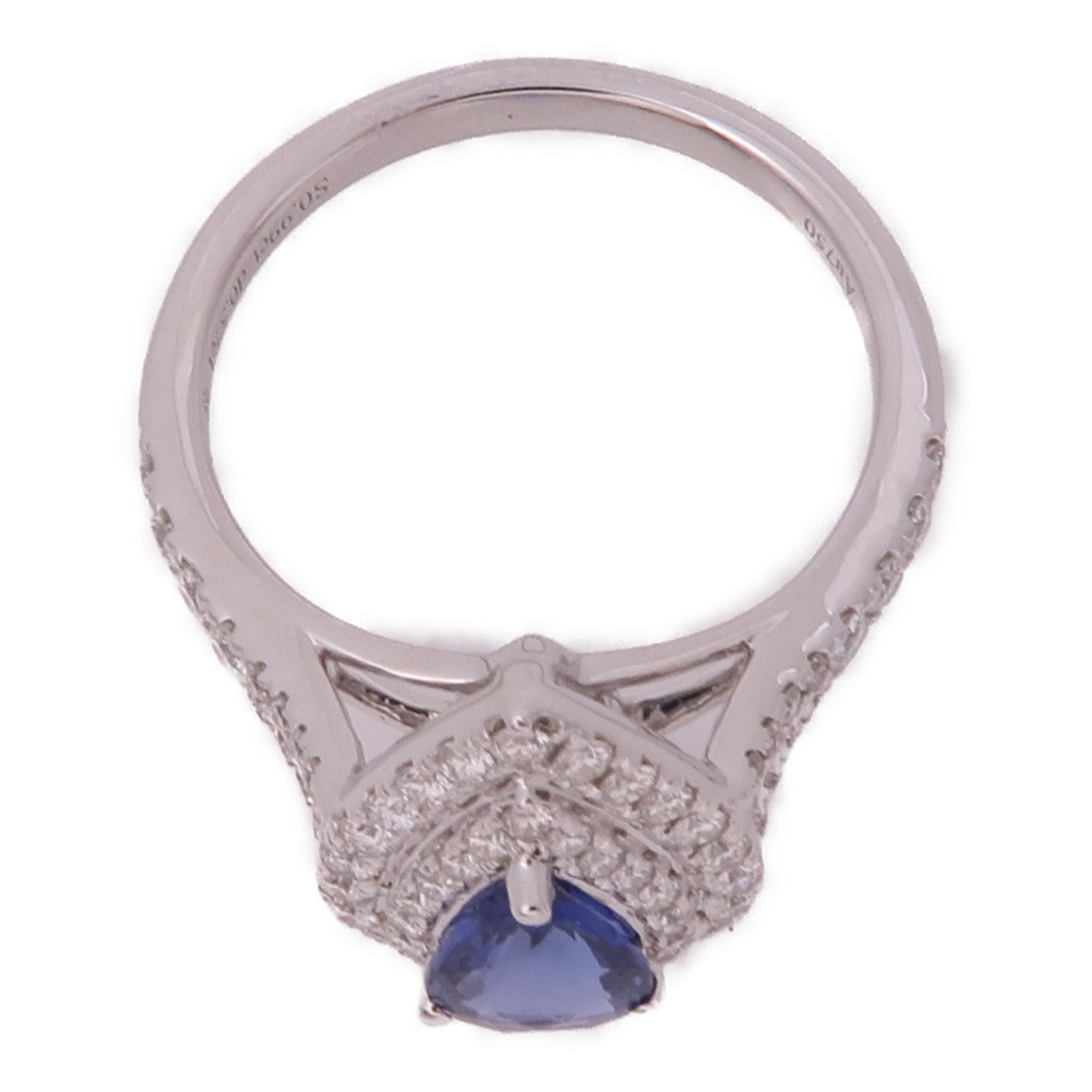 JEWELRY 【激減優惠】18K白金/藍寶石Sapphire Ring戒指US#5.75