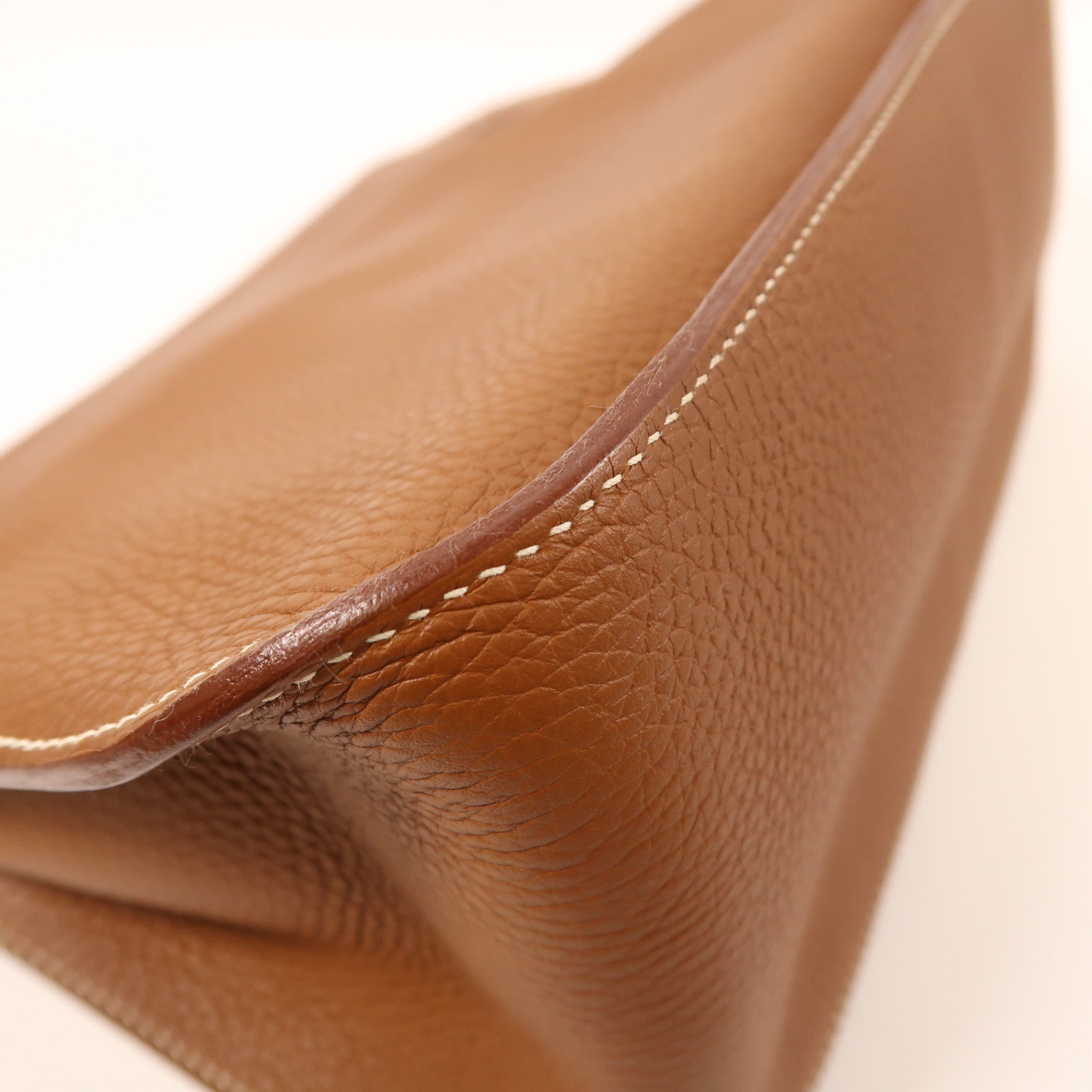 HERMES Clemence皮革Jypsiere 31銀扣肩背袋37 Gold