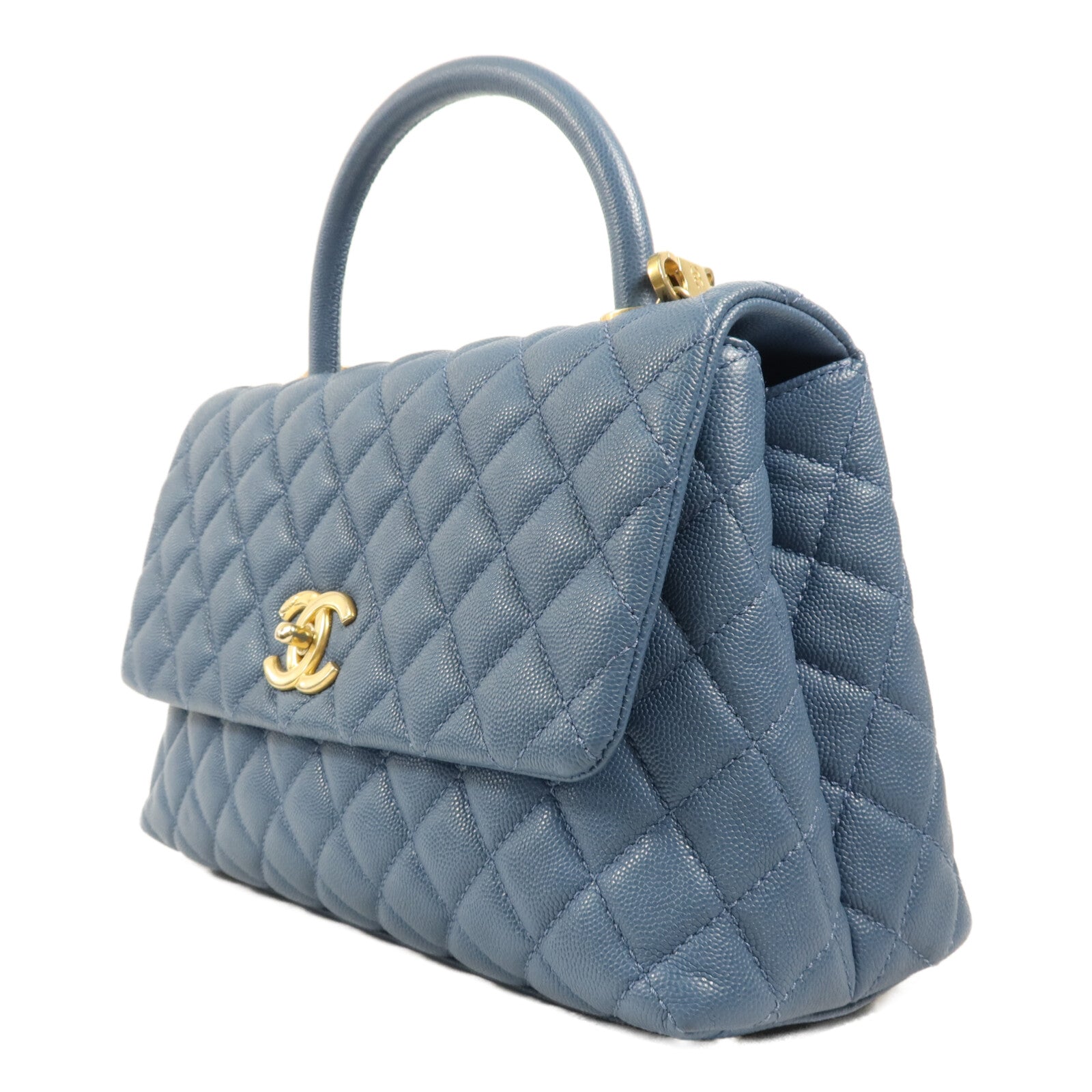 CHANEL 牛皮皮革Coco Handle金扣手挽肩背兩用袋